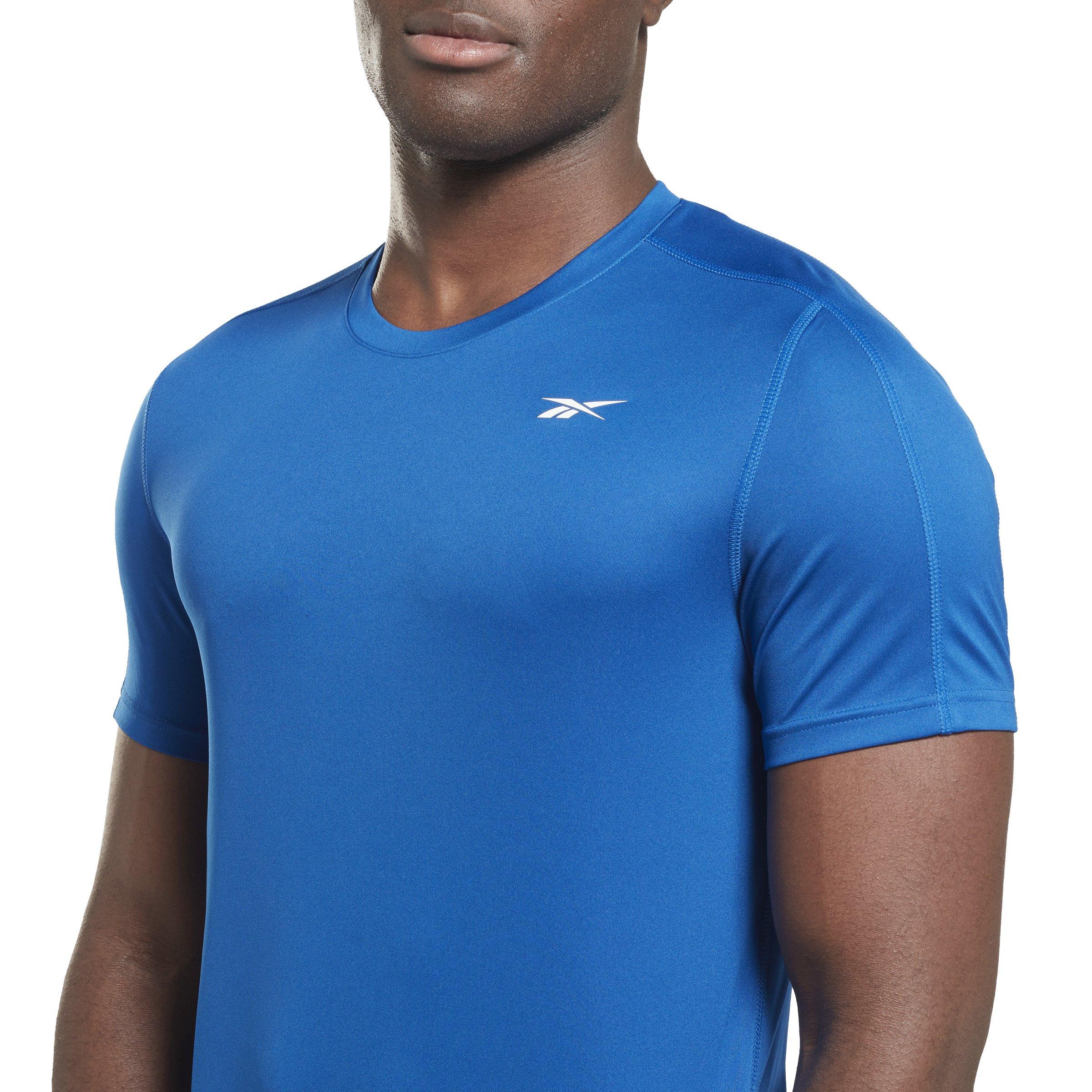 Reebok Men's Training Tech T-Shirt- Blue - BLUE Thumbnail View 4