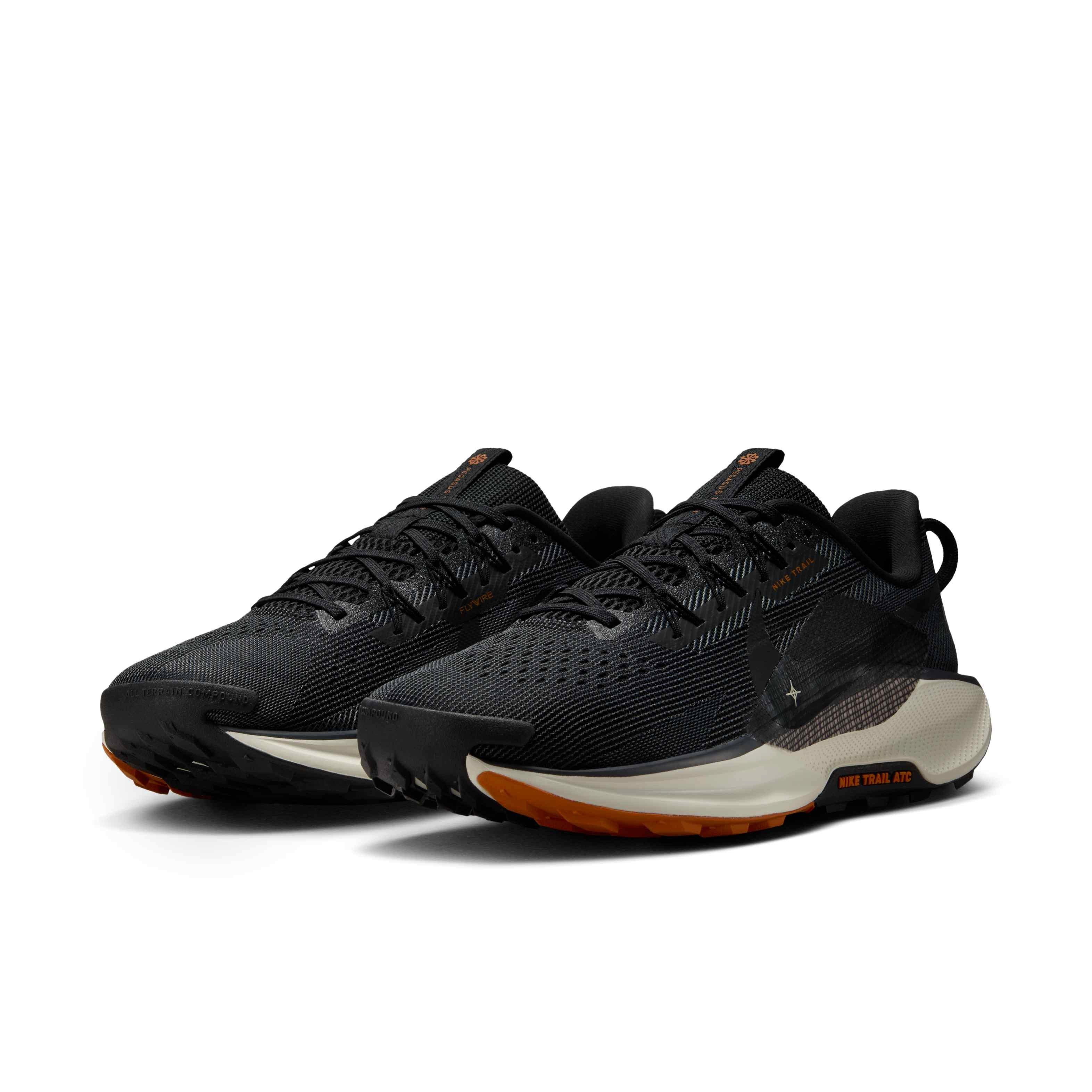 Nike Pegasus Trail 5 "Black/Monarch/Pale Ivory/Off Noir" Men's Trail Running Shoe - BLACK/MONARCH/IVORY/NOIR Thumbnail View 3