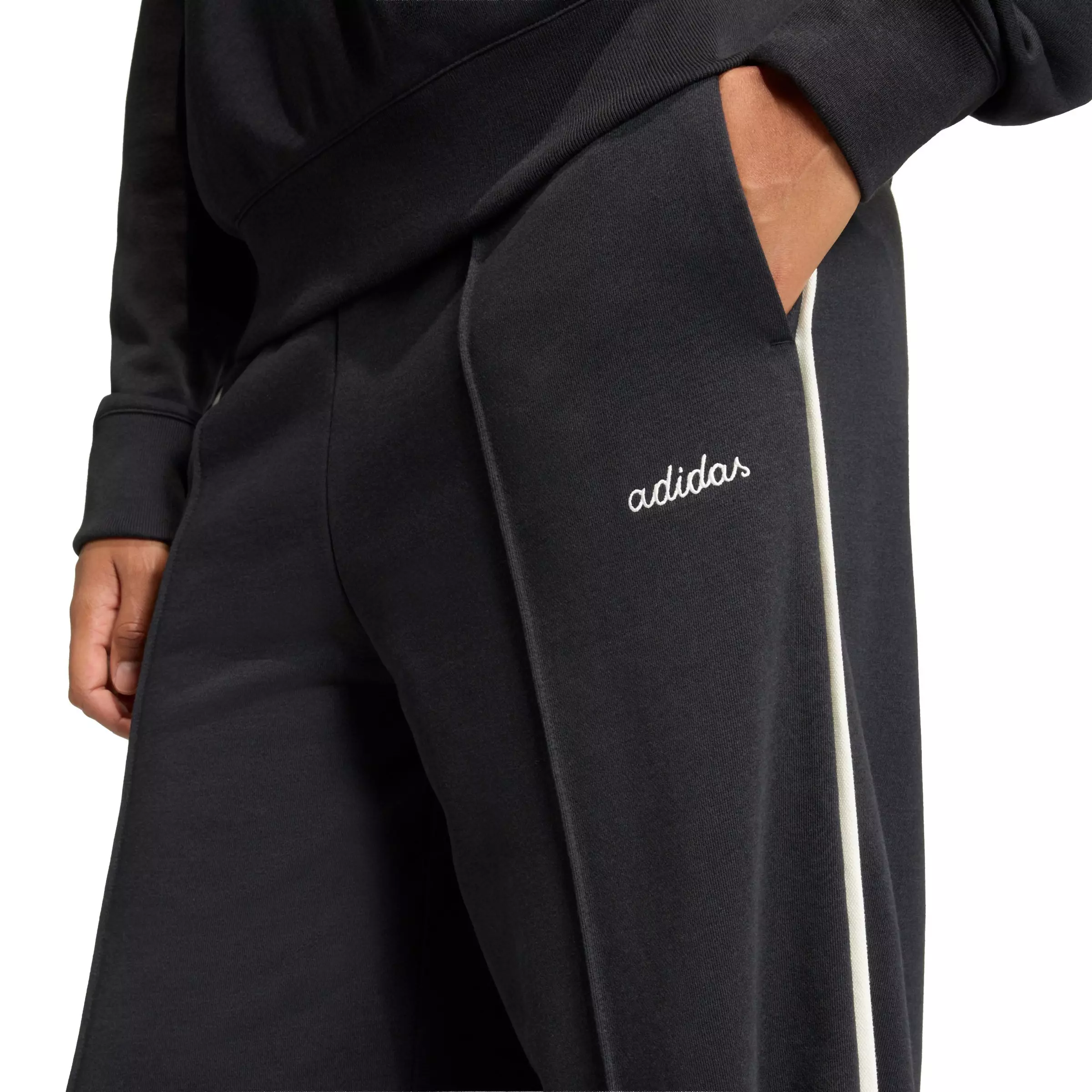 adidas Women's Seasonal Essentials Colorpop Embroidered Graphic Pants - Black - BLACK