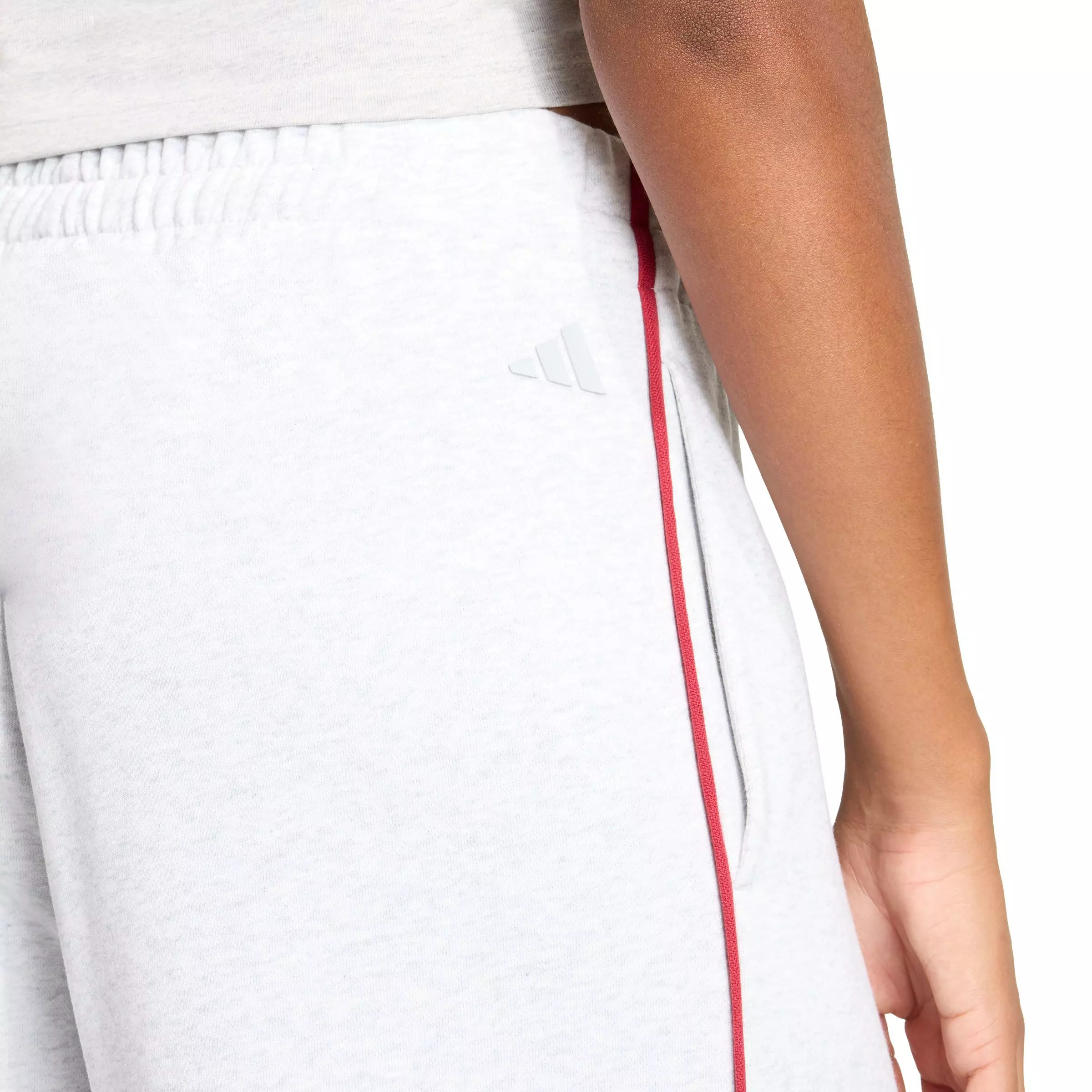 adidas Women's Seasonal Essentials Colorpop Embroidered Graphic Pants - Light Grey - LIGHT GREY