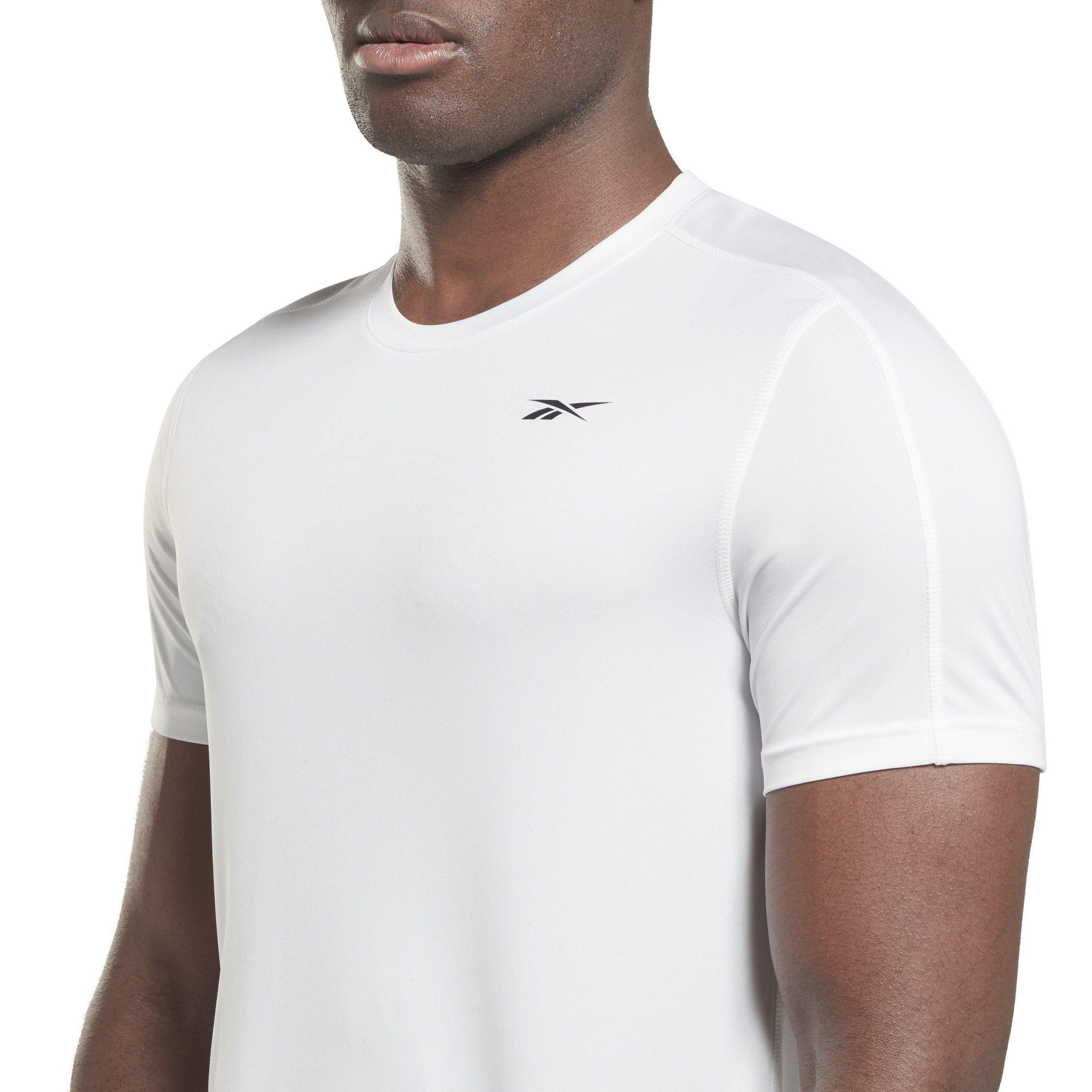 Reebok Men's Training Tech T-Shirt- White - WHITE Thumbnail View 4