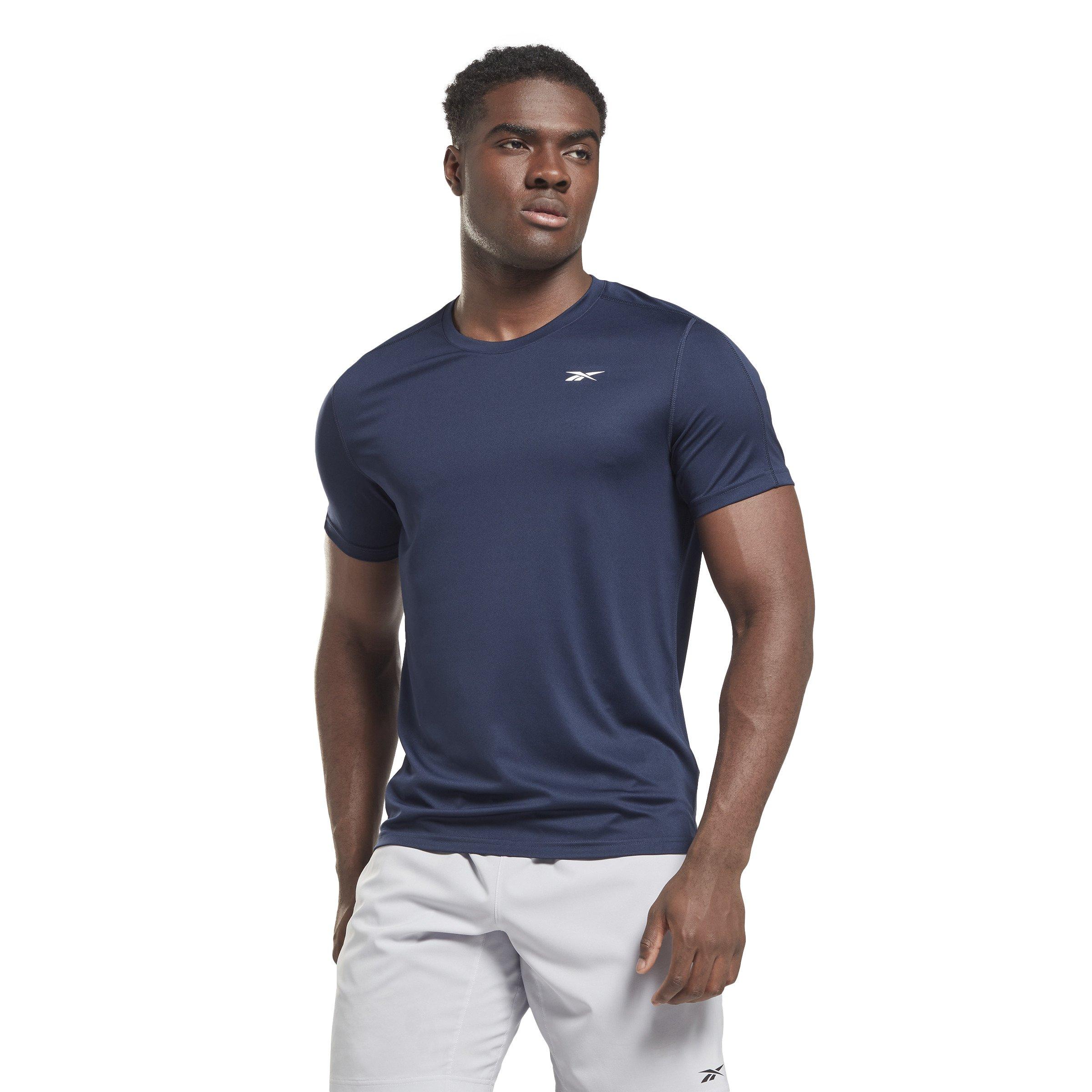 Reebok Men's Training Tech T-Shirt- Navy - NAVY Thumbnail View 1
