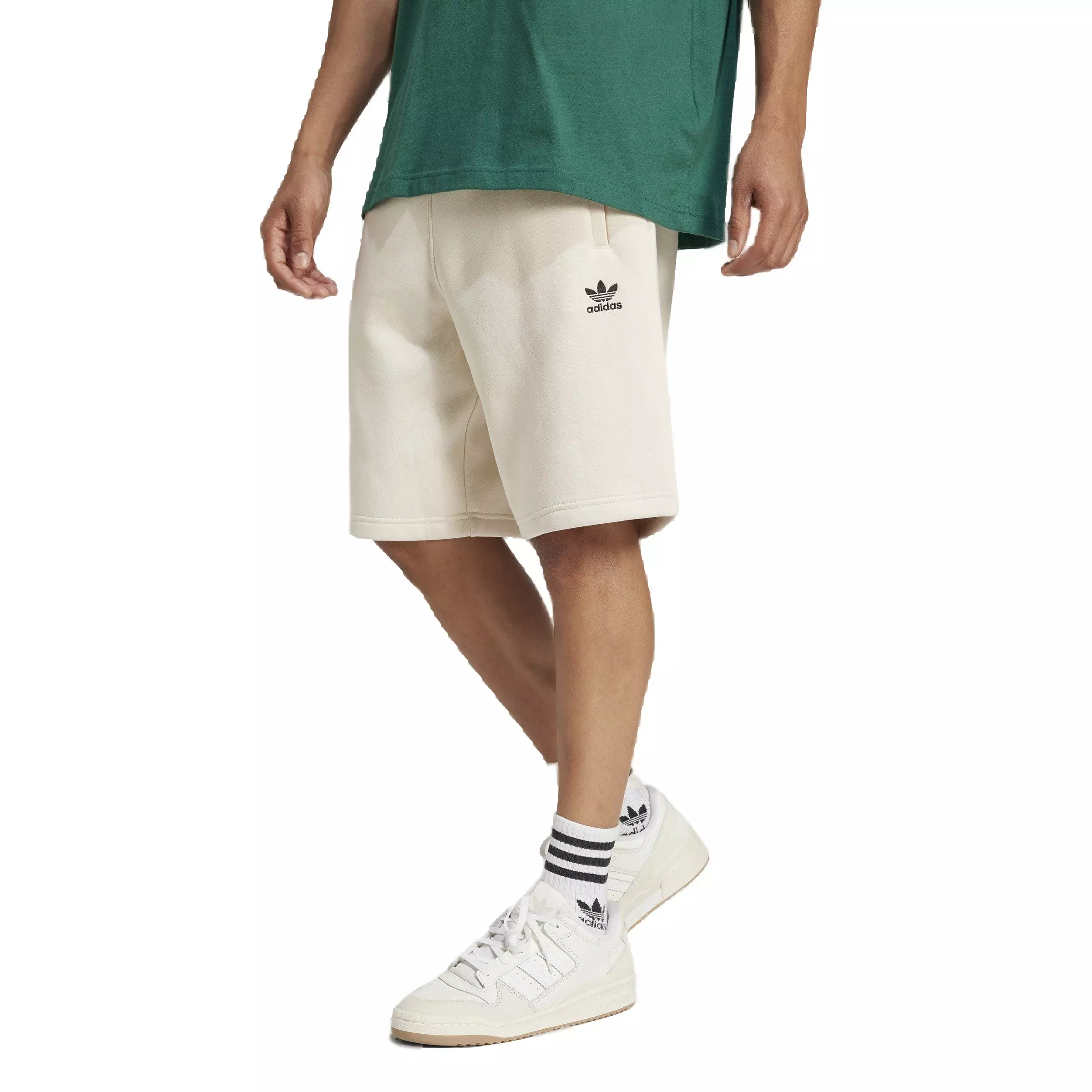adidas Originals Men's Trefoil Lifestyle Essentials Shorts -White - WHITE