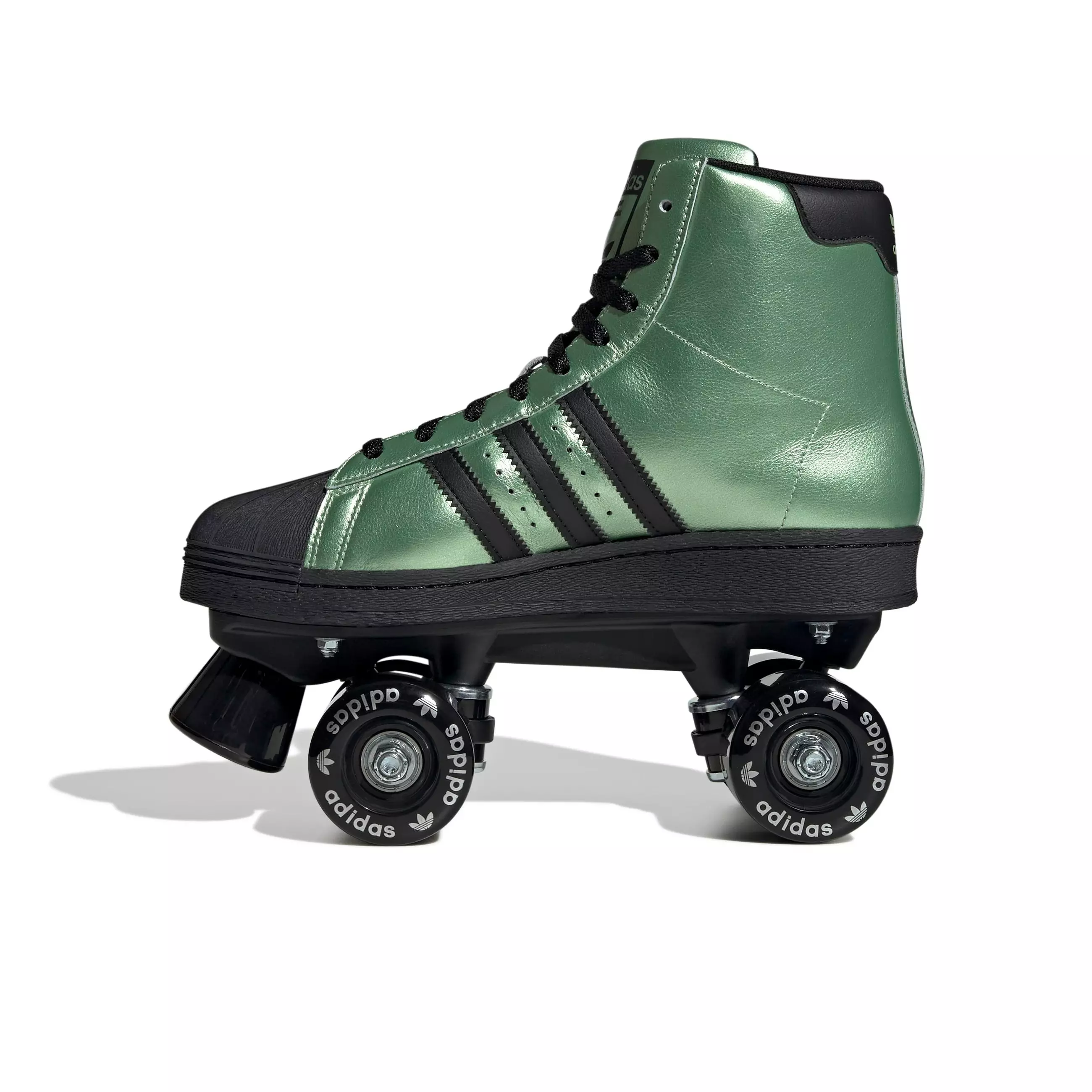adidas Originals Superstar 82 "Semi Green Spark/Core Black/Silver Metallic" Women's Roller Skate - GREEN/BLACK/SILVER