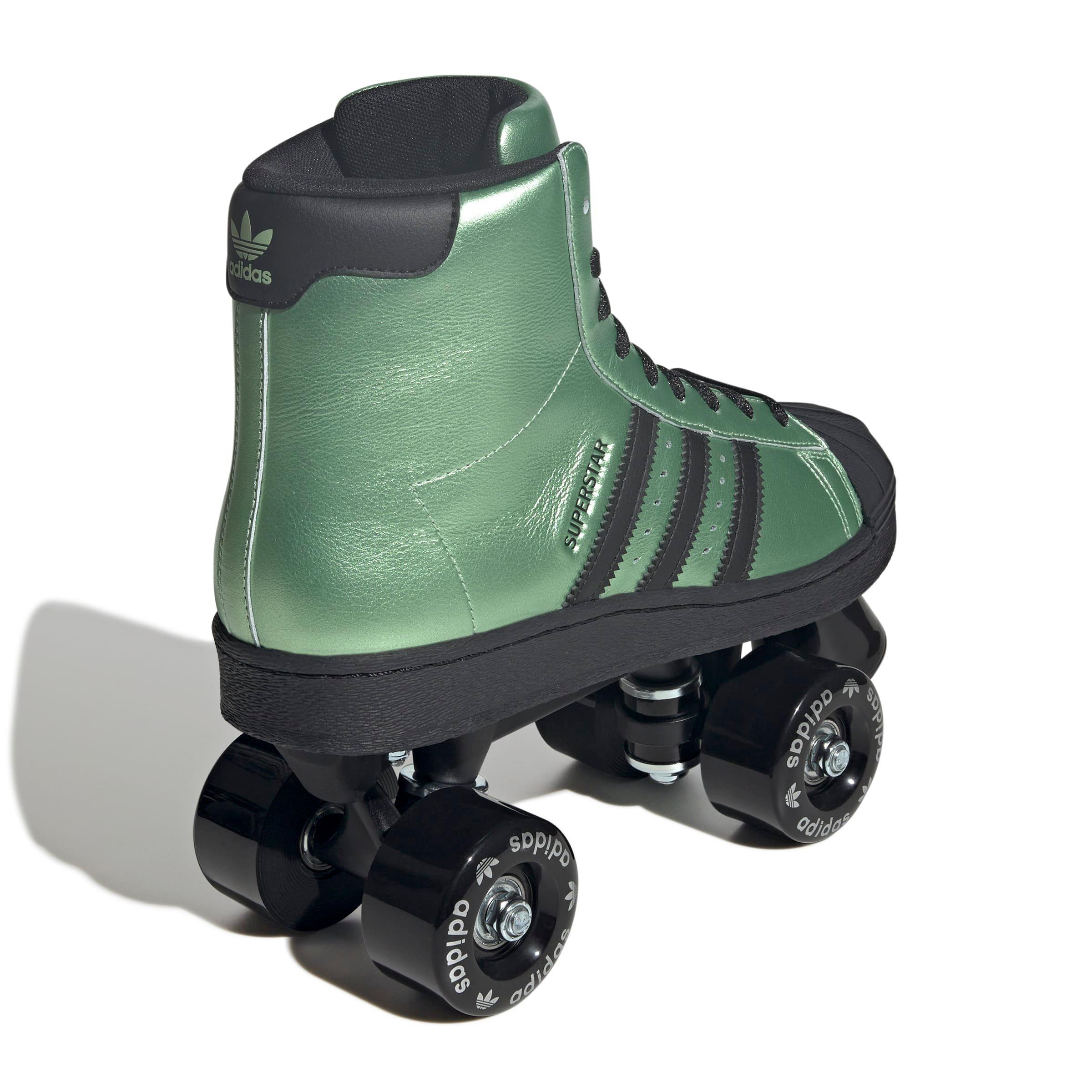 adidas Originals Superstar 82 "Semi Green Spark/Core Black/Silver Metallic" Women's Roller Skate - GREEN/BLACK/SILVER Thumbnail View 4