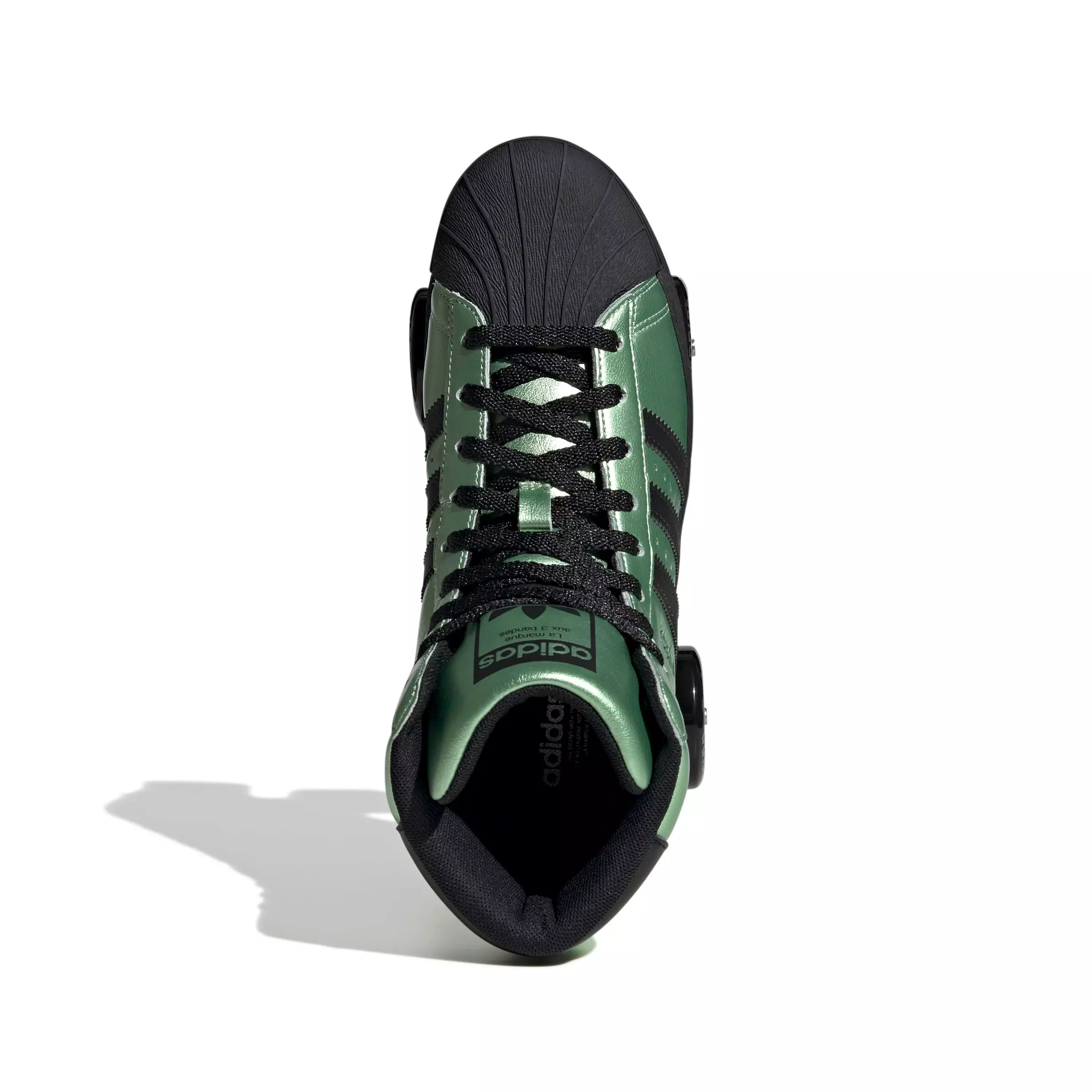 adidas Originals Superstar 82 "Semi Green Spark/Core Black/Silver Metallic" Women's Roller Skate - GREEN/BLACK/SILVER