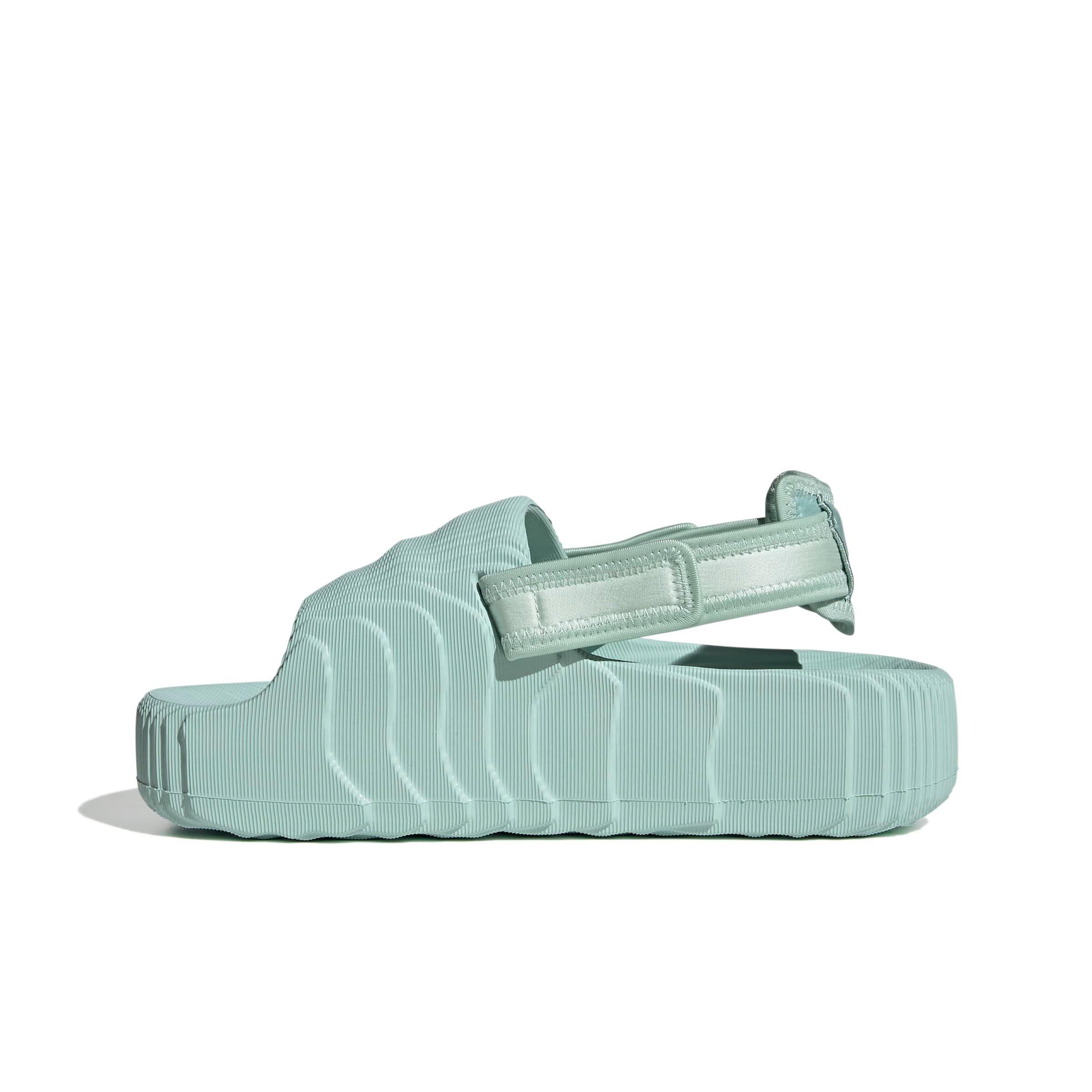 adidas Originals Adilette 22 XLG "Ash Green/Ash Green/Linen Green" Women's Slide - GREEN/GREEN/GREEN Thumbnail View 2