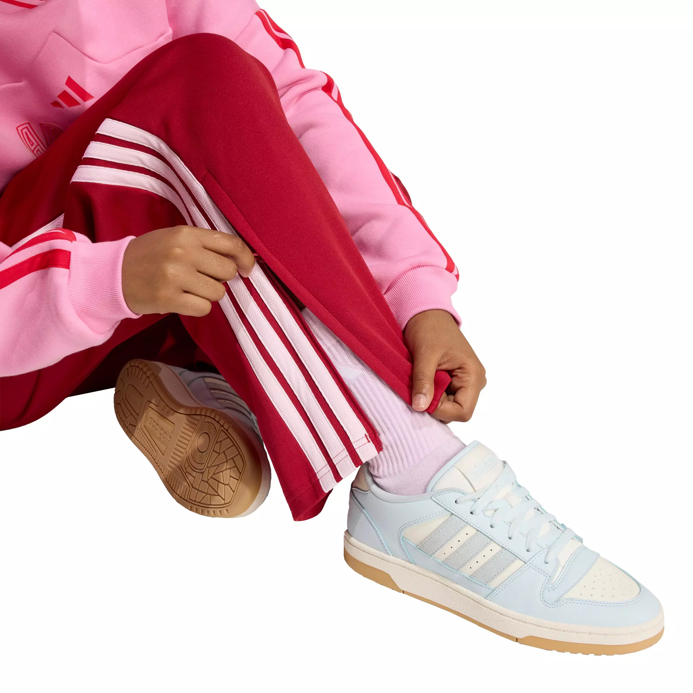 adidas Women's House of Tiro Wide Leg Pants - Maroon - MAROON