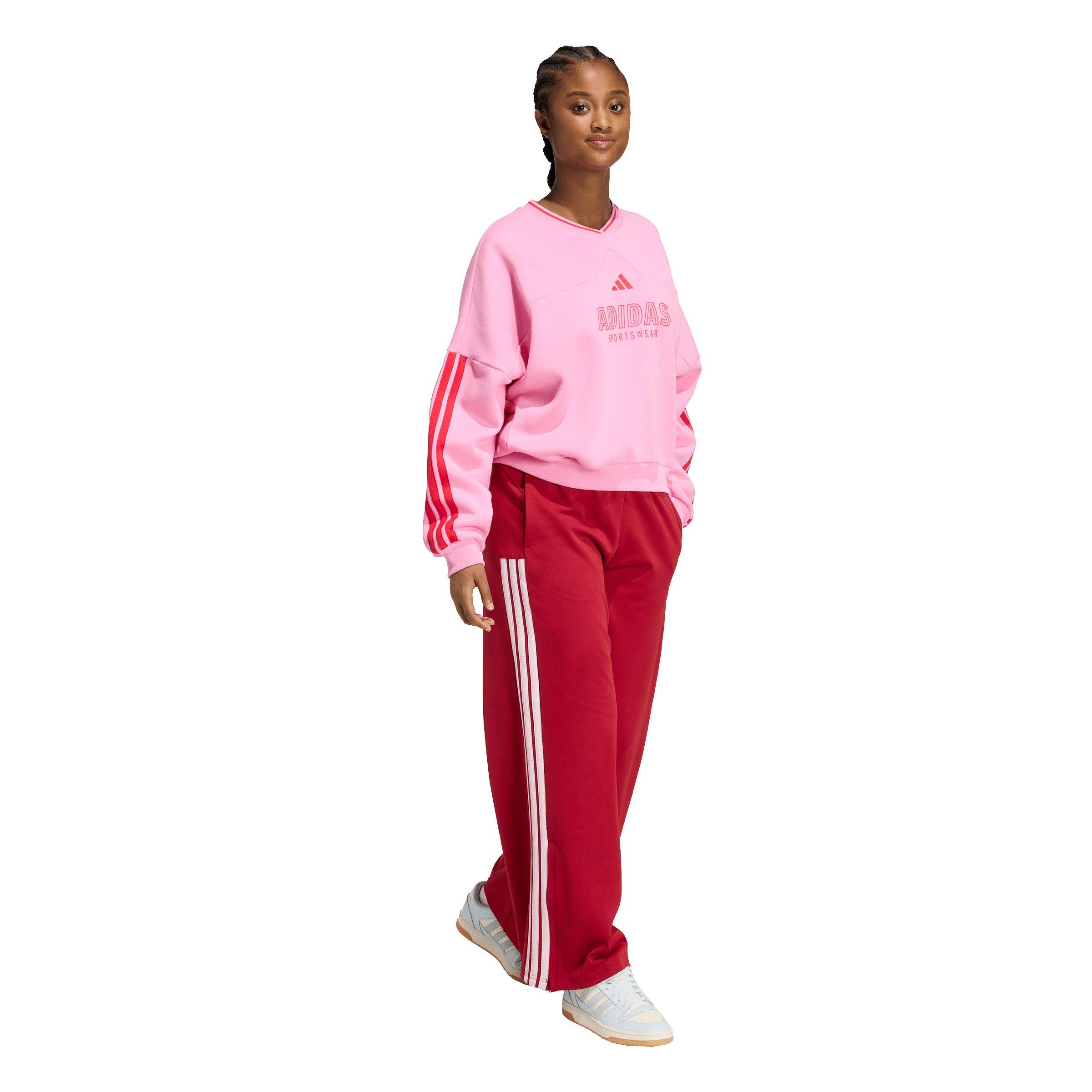 adidas Women's House of Tiro Wide Leg Pants - Maroon - MAROON Thumbnail View 5