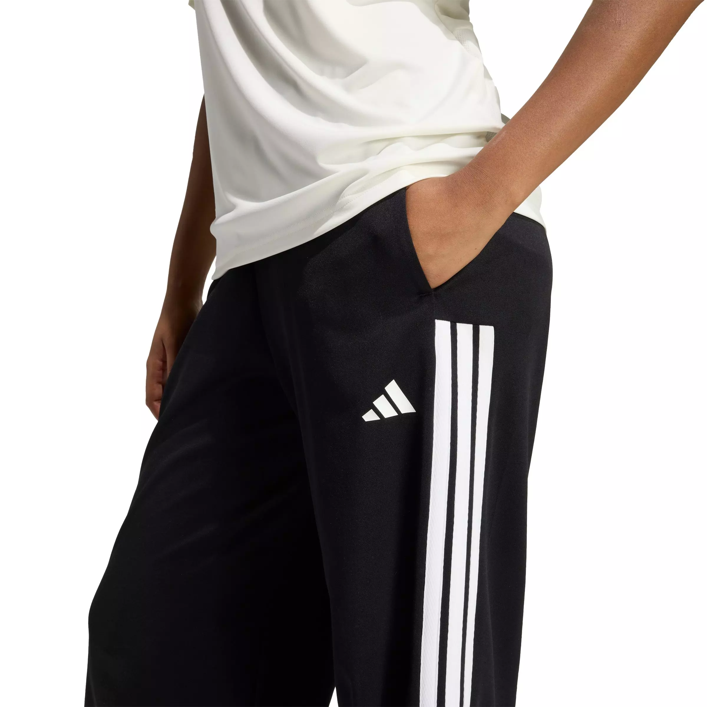 adidas Women's House of Tiro Wide Leg Pants - Black - BLACK