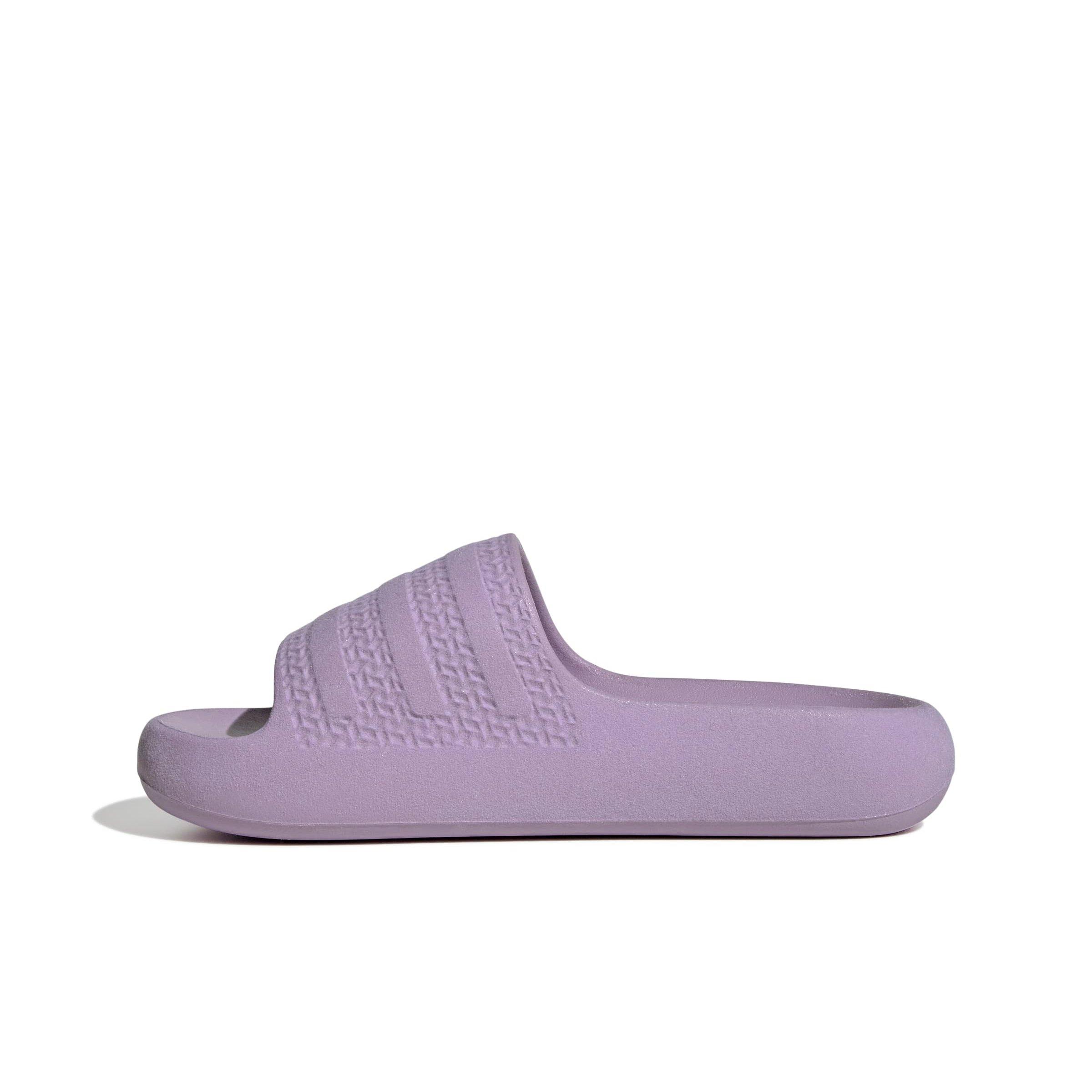 adidas Originals Adilette Ayoon "Powder Plum/Powder Plum/Cream White" Women's Slide - PLUM/PLUM/WHITE Thumbnail View 2