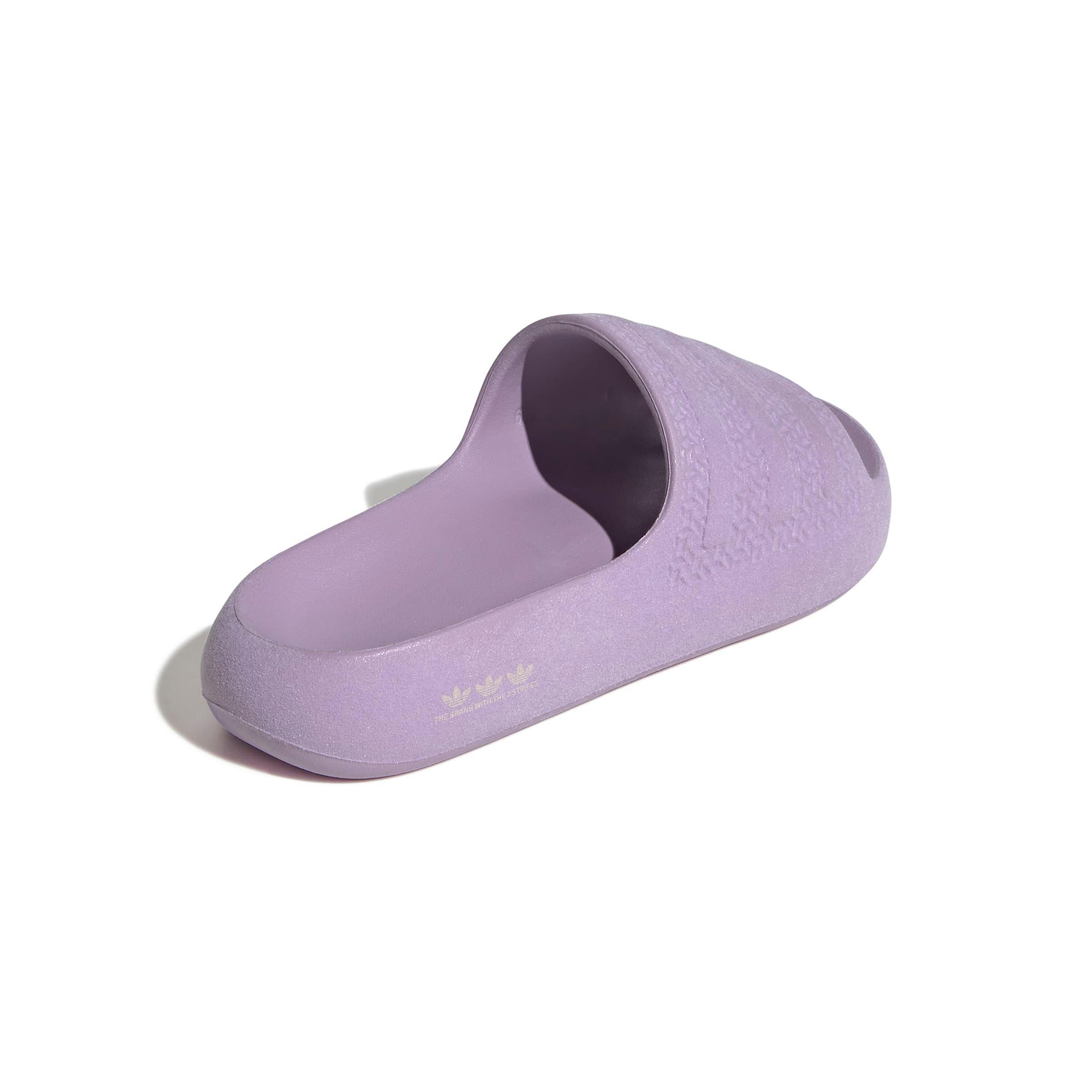 adidas Originals Adilette Ayoon "Powder Plum/Powder Plum/Cream White" Women's Slide - PLUM/PLUM/WHITE Thumbnail View 4