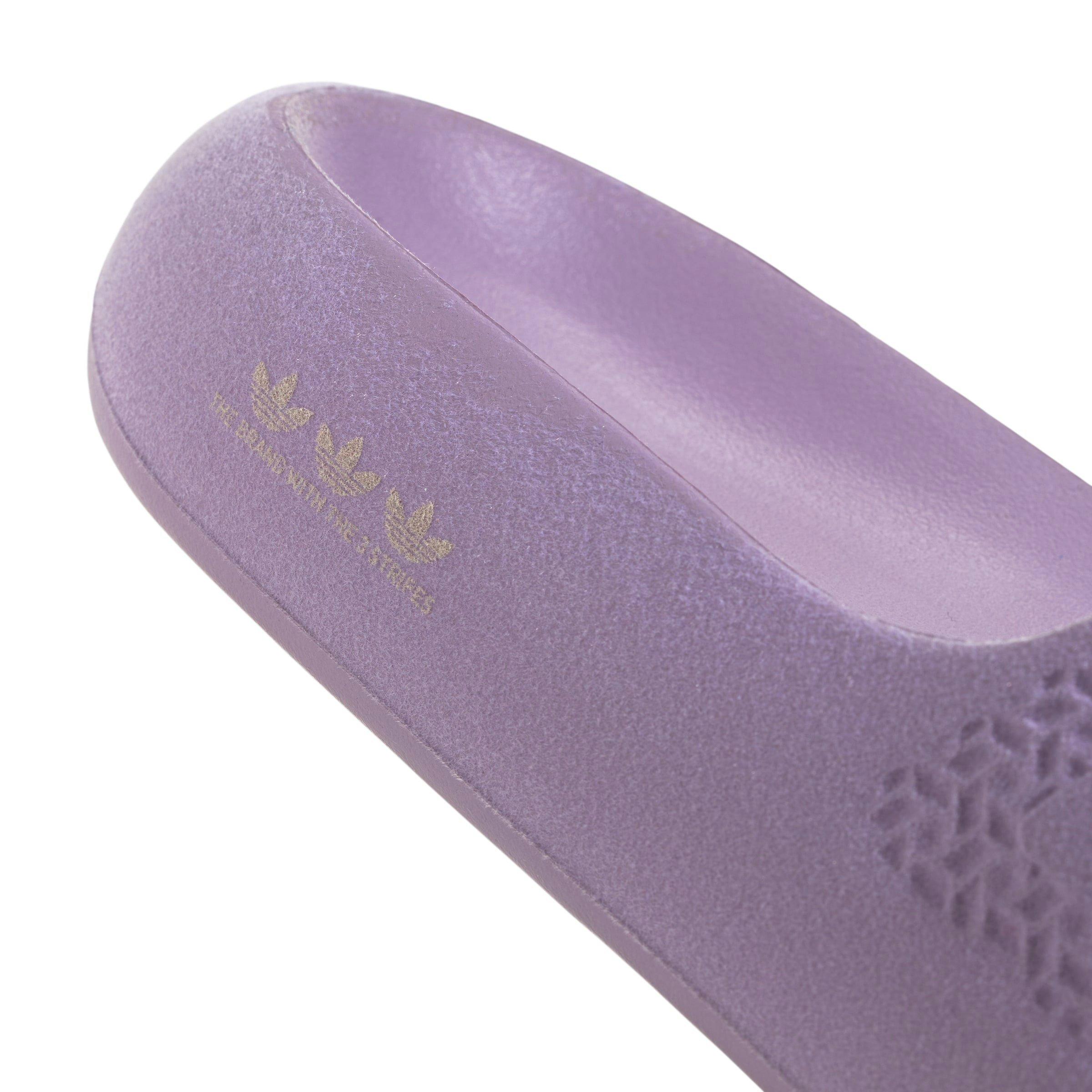 adidas Originals Adilette Ayoon "Powder Plum/Powder Plum/Cream White" Women's Slide - PLUM/PLUM/WHITE Thumbnail View 8