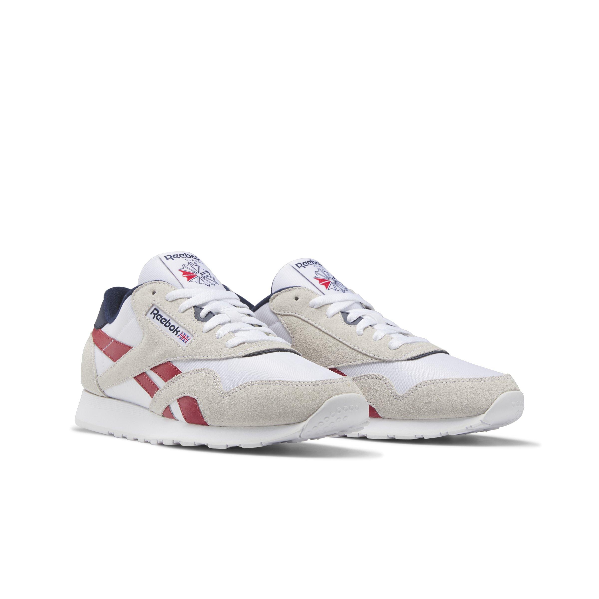 Reebok Classic Nylon Ftwr White/Chalk/Red Men's Shoe - Hibbett