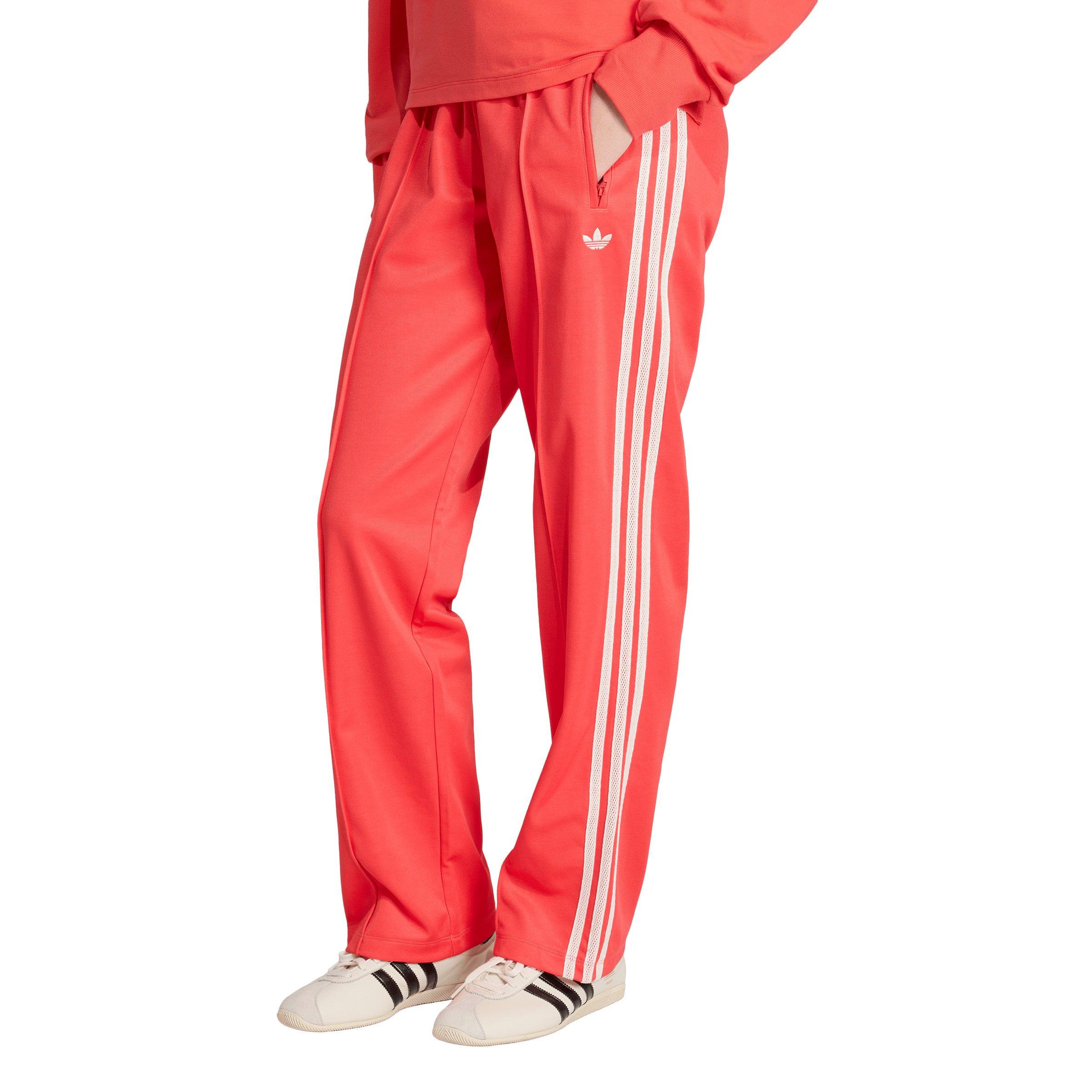 adidas Originals Women's Firebird Knitted Crochet Detail Track Pants - Red - RED Thumbnail View 1