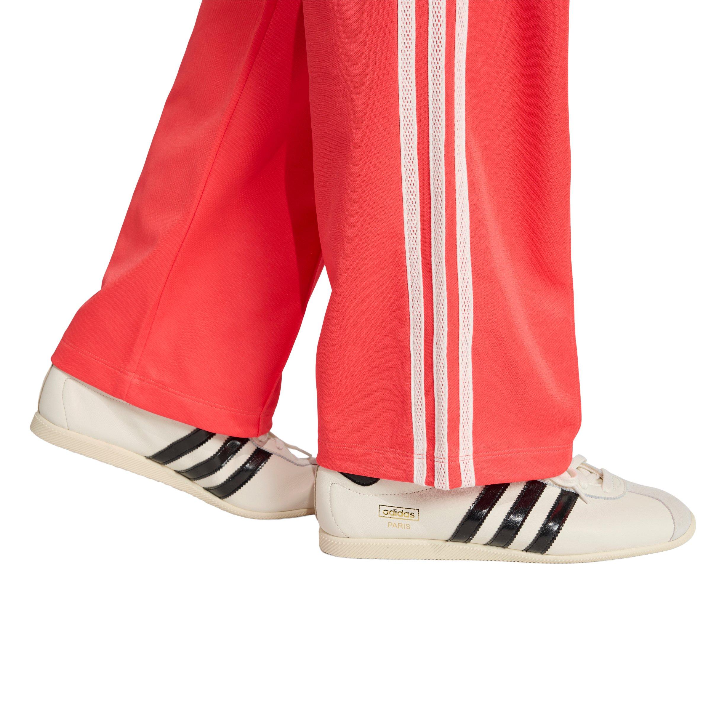 adidas Originals Women's Firebird Knitted Crochet Detail Track Pants - Red - RED Thumbnail View 4