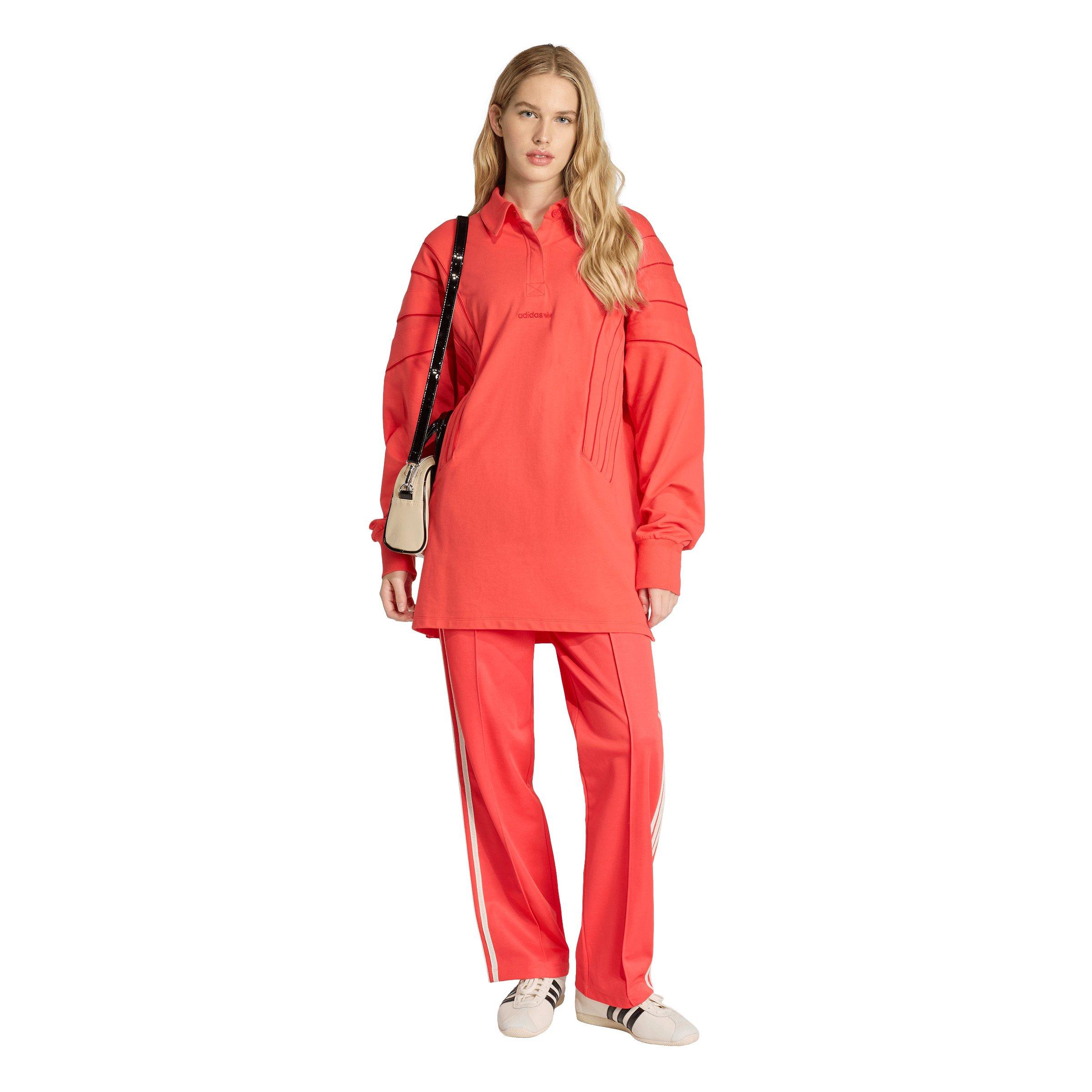 adidas Originals Women's Firebird Knitted Crochet Detail Track Pants - Red - RED Thumbnail View 5