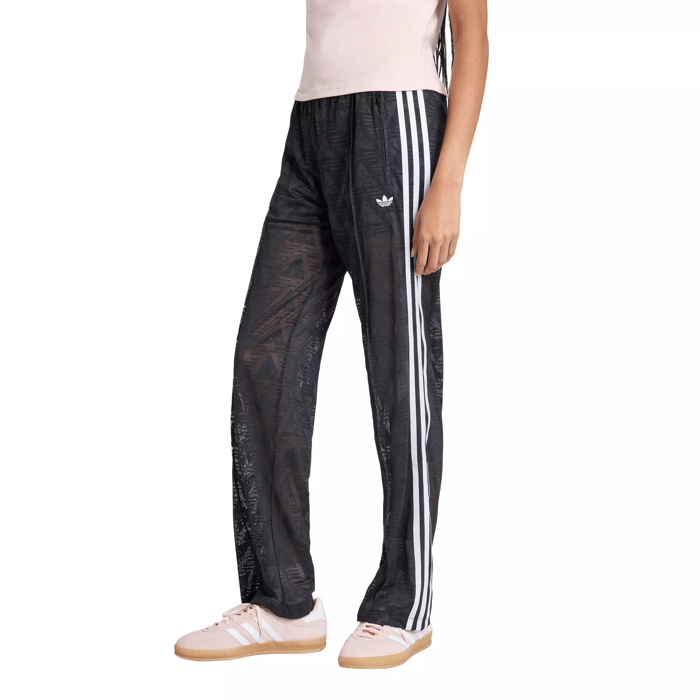 adidas Originals Women's Firebird Classic Lace Track Pants - Black - BLACK