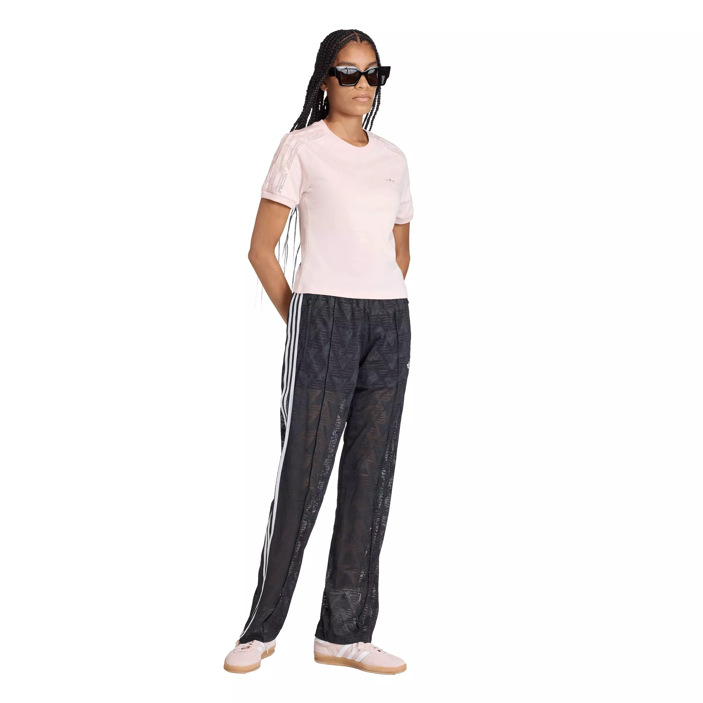 adidas Originals Women's Firebird Classic Lace Track Pants - Black - BLACK