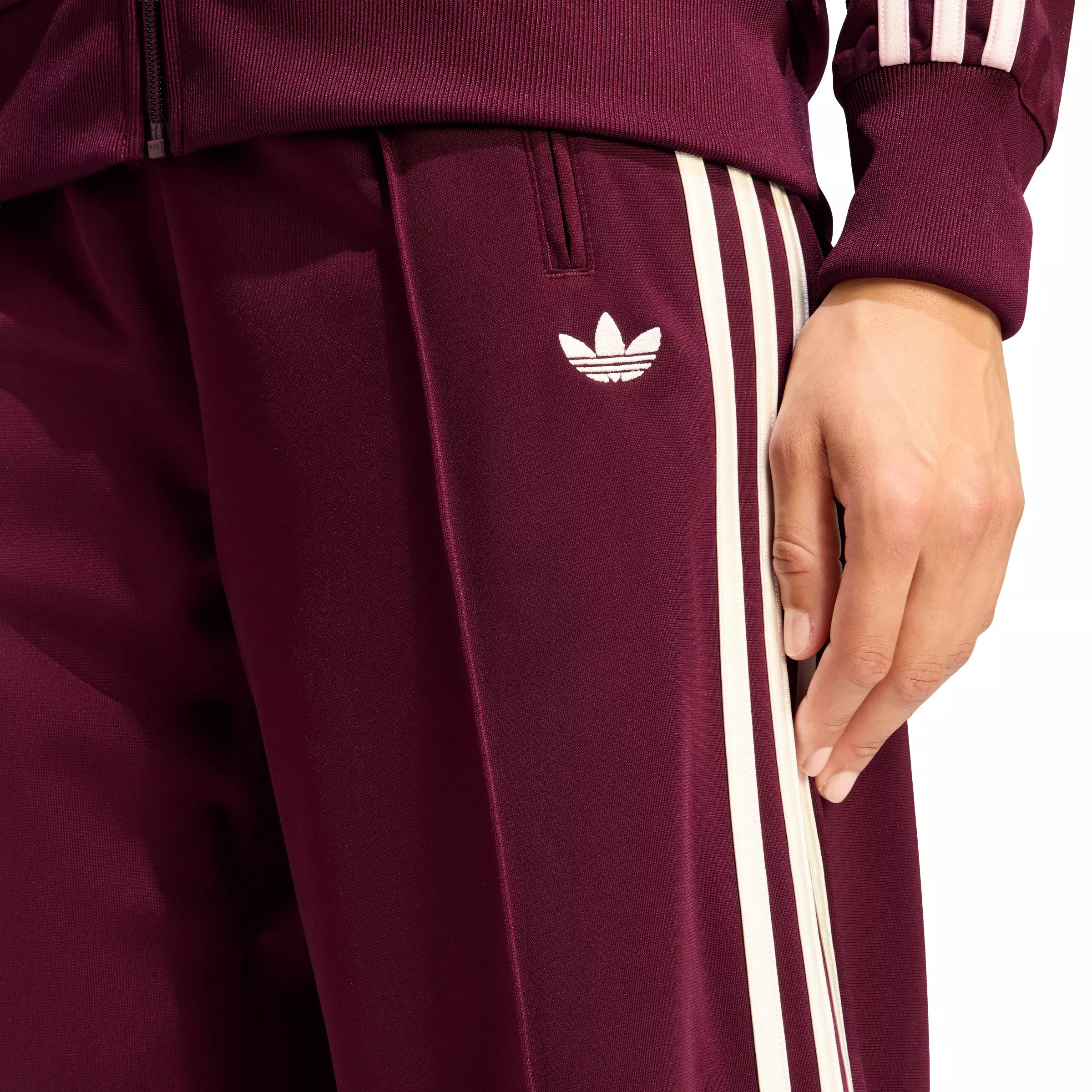 adidas Originals Women's Firebird Loose Fit Track Pants - Maroon - MAROON