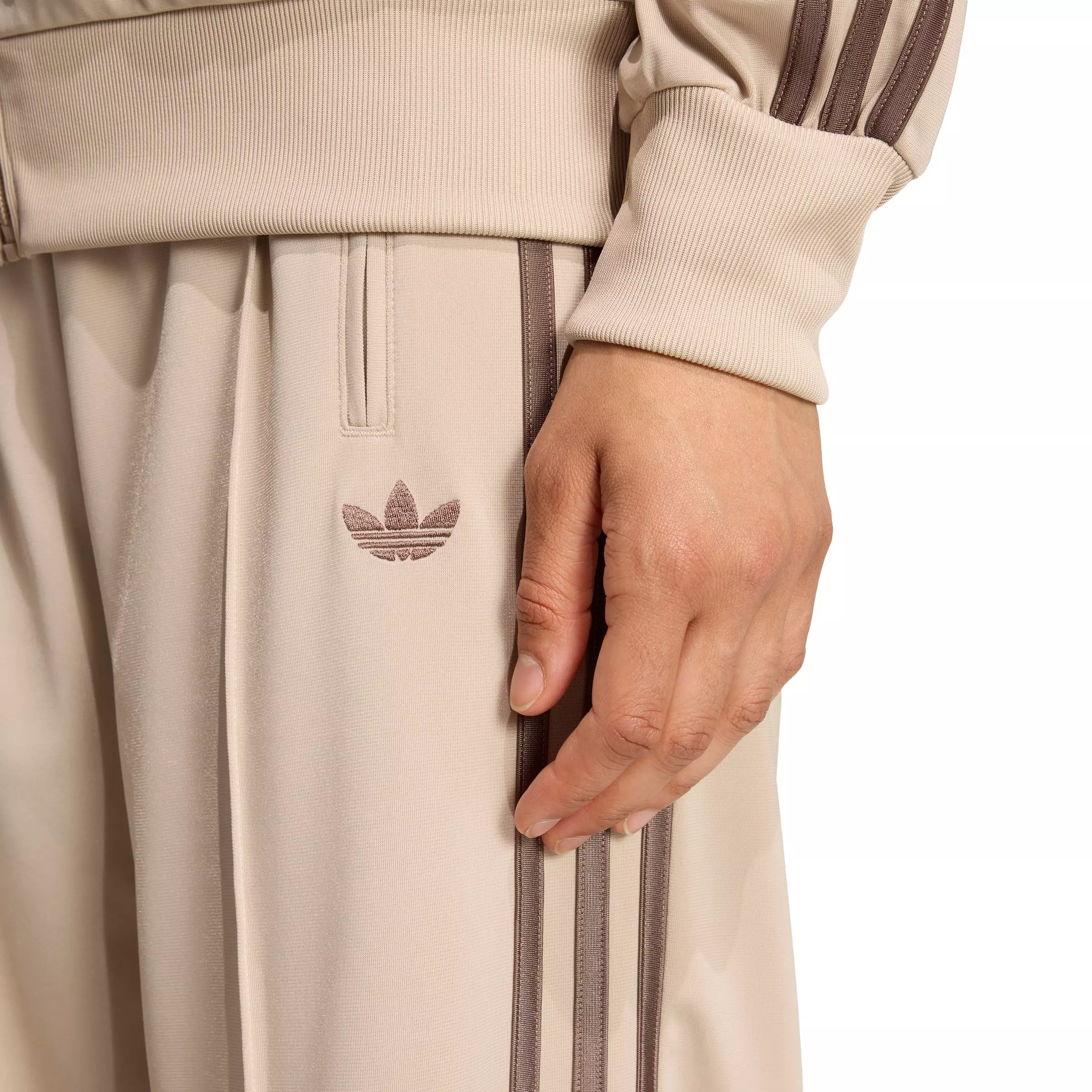 adidas Originals Women's Firebird Loose Fit Track Pants - Khaki - KHAKI