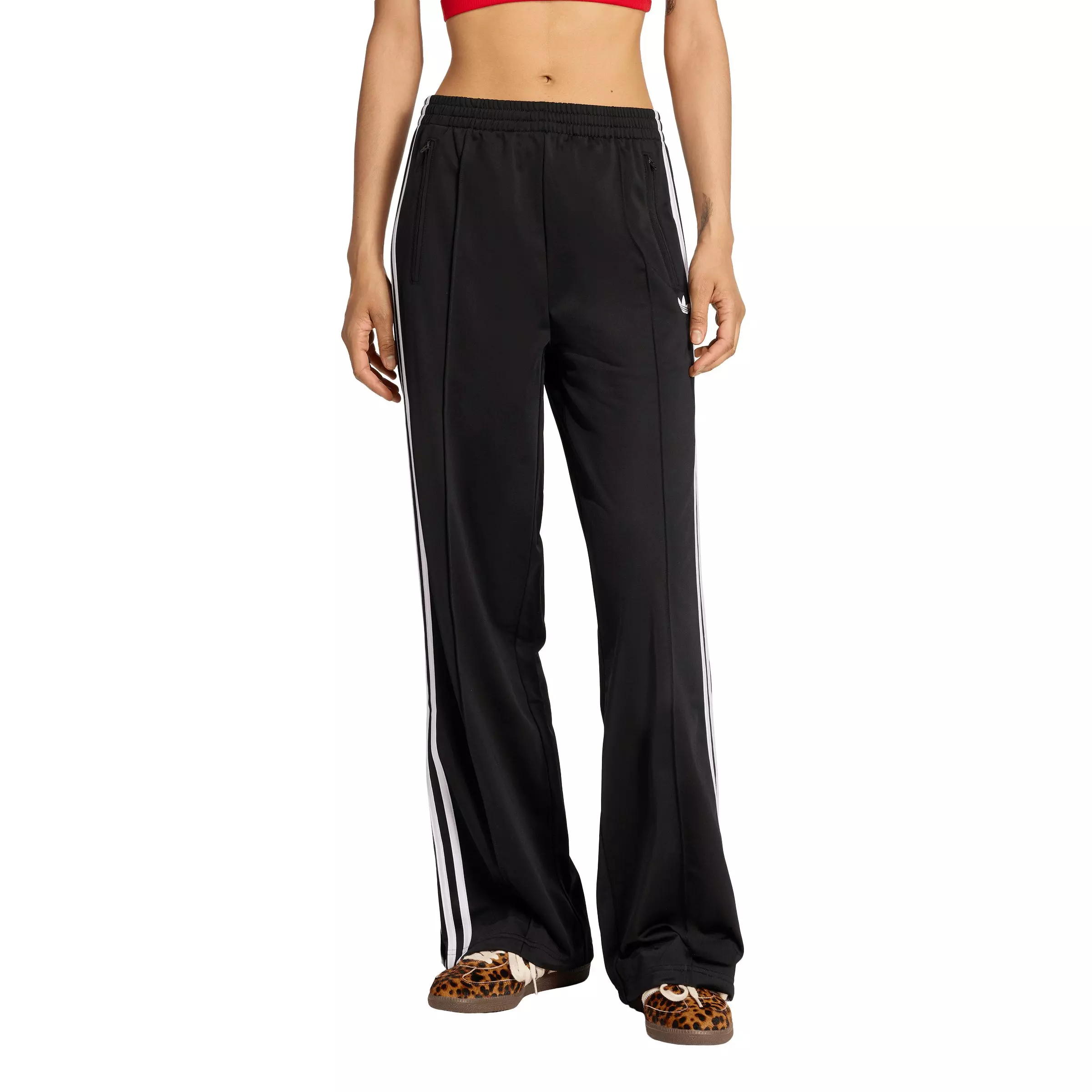 adidas Originals Women's Firebird Loose Fit Track Pants - Black - BLACK