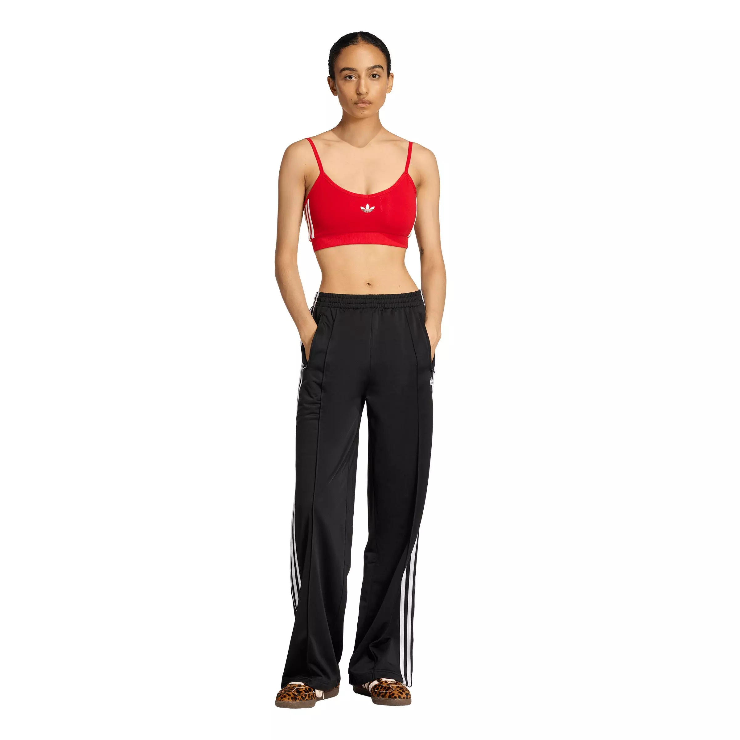 adidas Originals Women's Firebird Loose Fit Track Pants - Black - BLACK