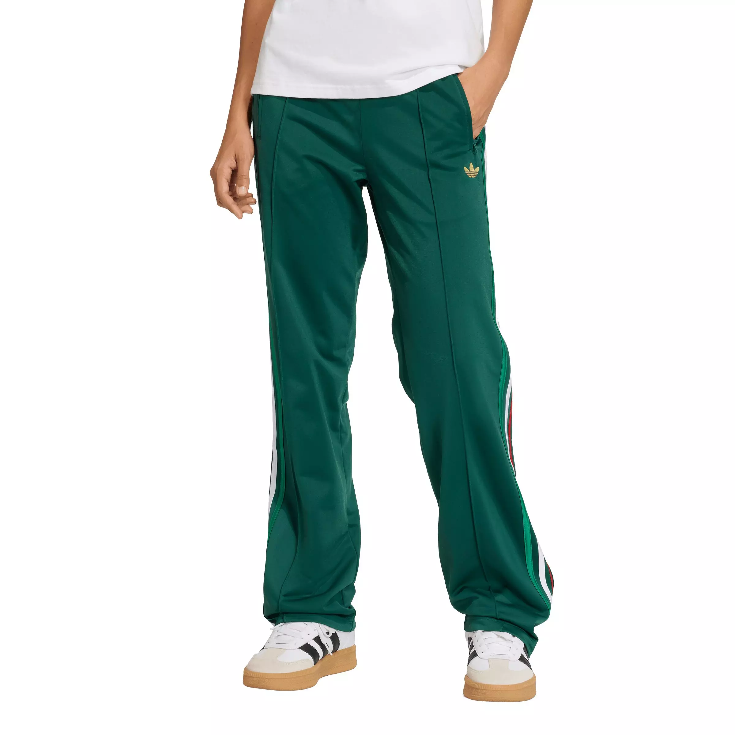 adidas Originals Women's Firebird Classic Track Pants - Dark Green - DARK GREEN