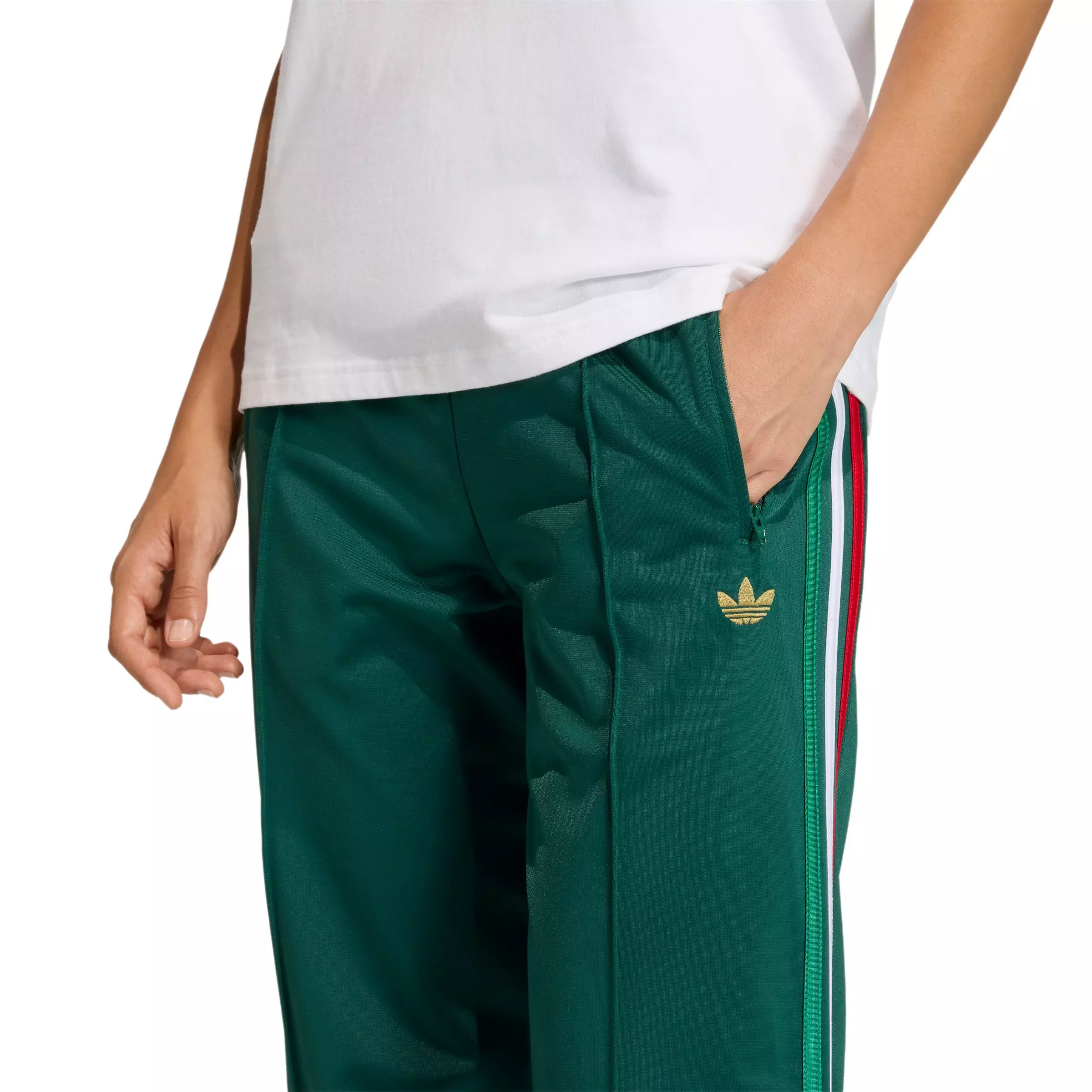 adidas Originals Women's Firebird Classic Track Pants - Dark Green - DARK GREEN