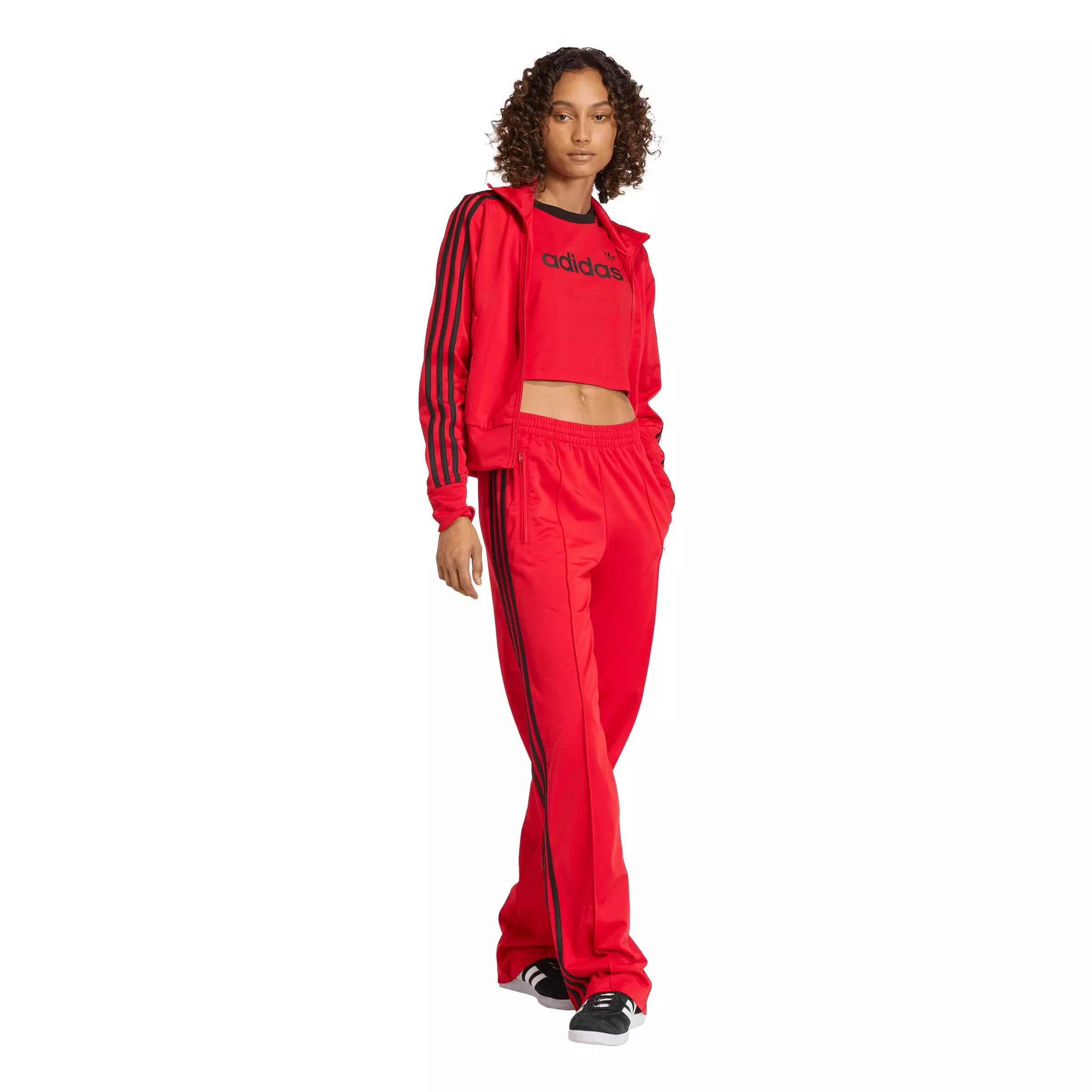 adidas Originals Women's Firebird Classic Track Pants - Red - RED