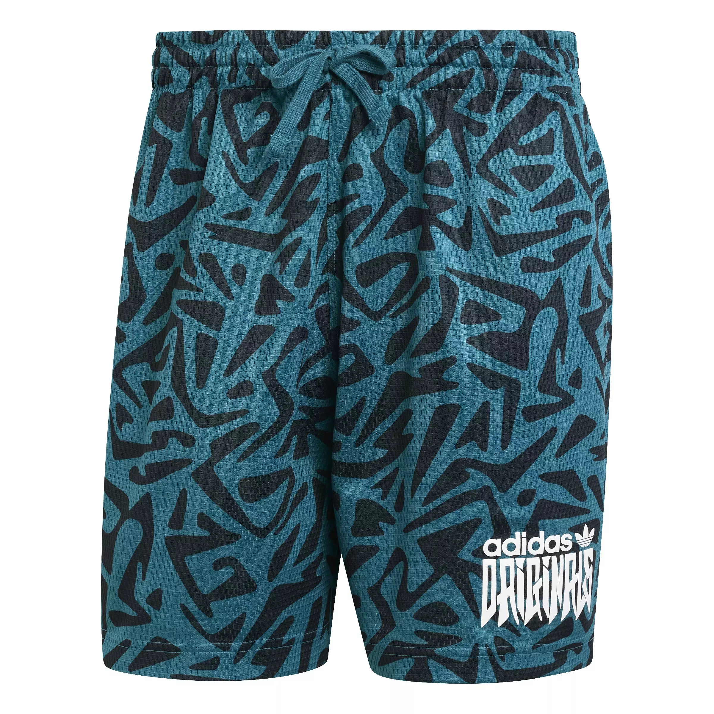 adidas Originals Men's Allover Print Lifestyle Shorts -Turquoise - TURQUOISE 