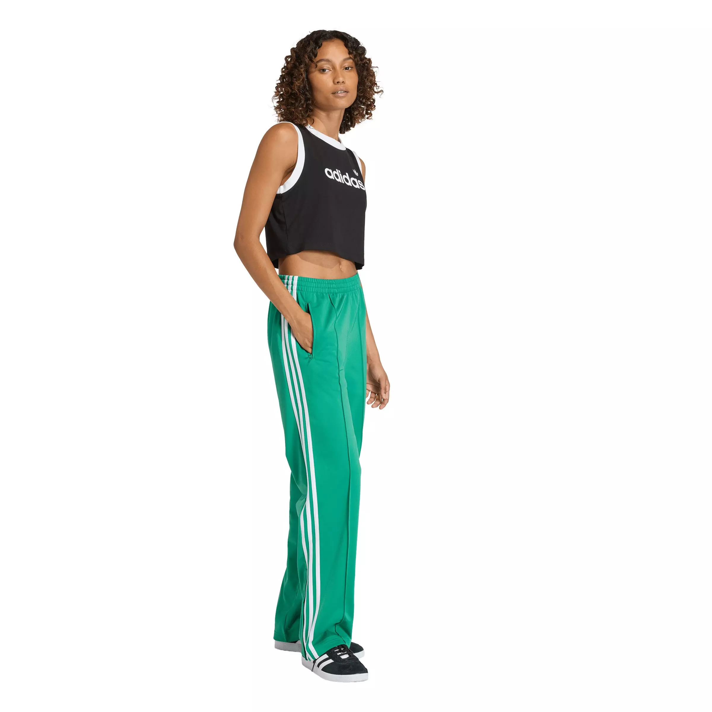 adidas Originals Women's Firebird Classic Track Pants - Green - GREEN