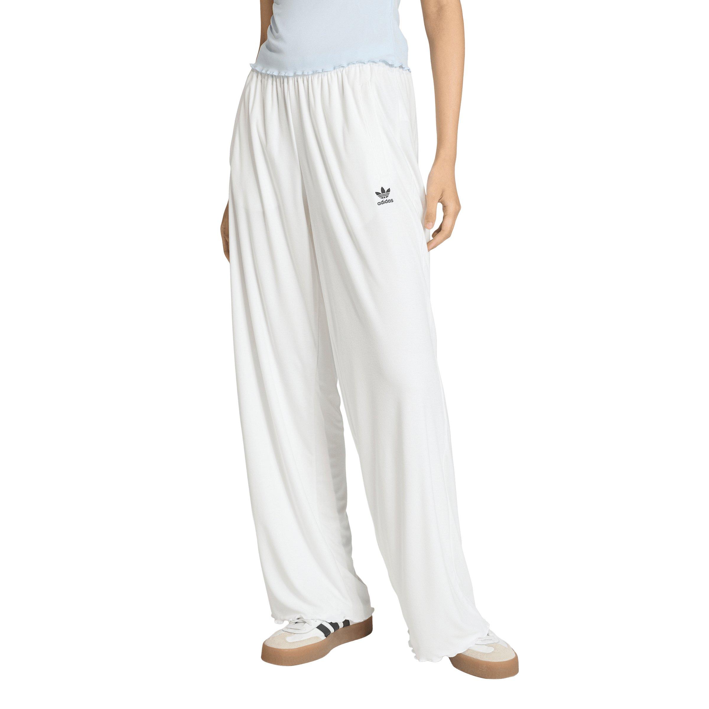 adidas Originals Women's Essentials Scalloped Edge Pants - White - WHITE Thumbnail View 1