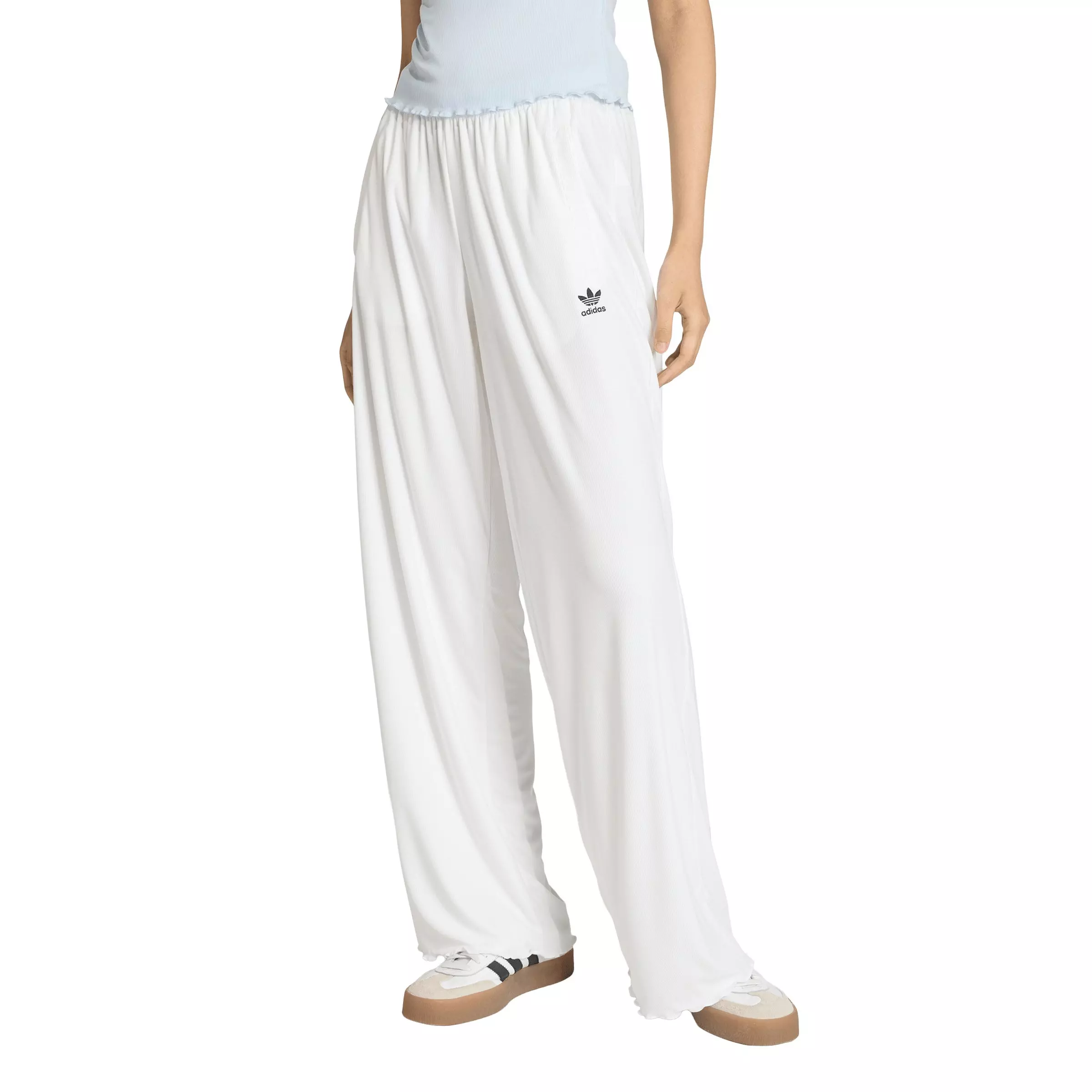 adidas Originals Women's Essentials Scalloped Edge Pants - White - WHITE
