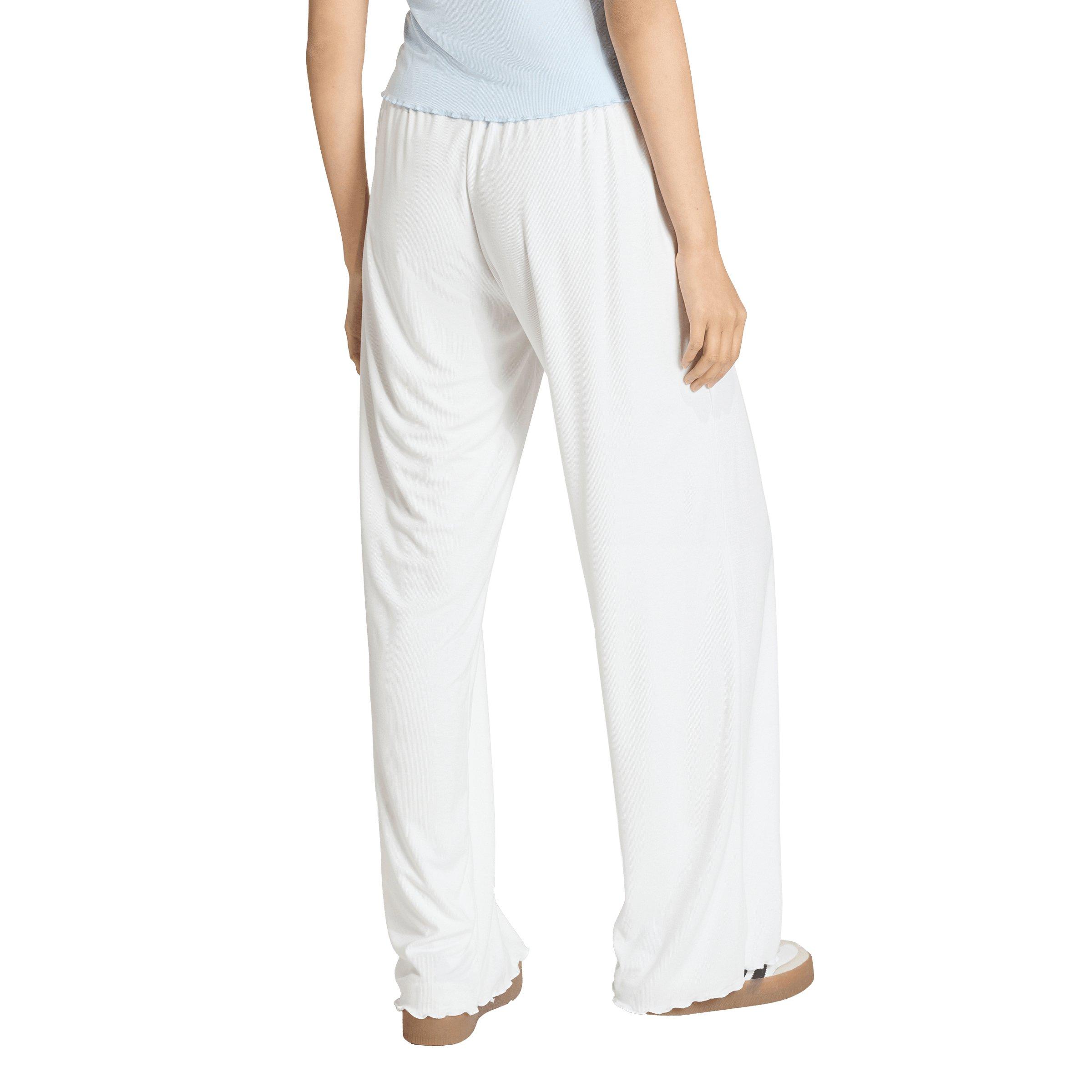 adidas Originals Women's Essentials Scalloped Edge Pants - White - WHITE Thumbnail View 2