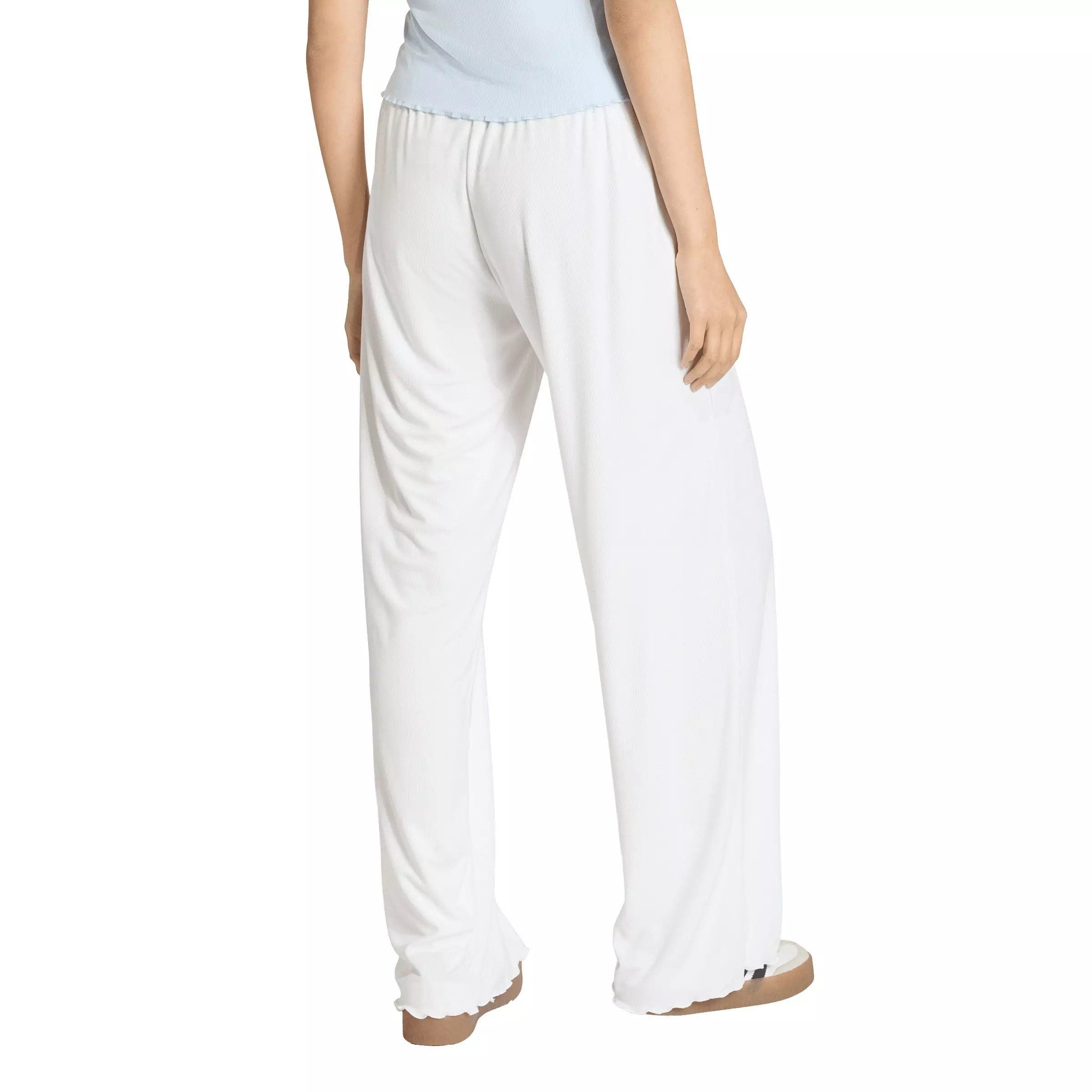 adidas Originals Women's Essentials Scalloped Edge Pants - White - WHITE