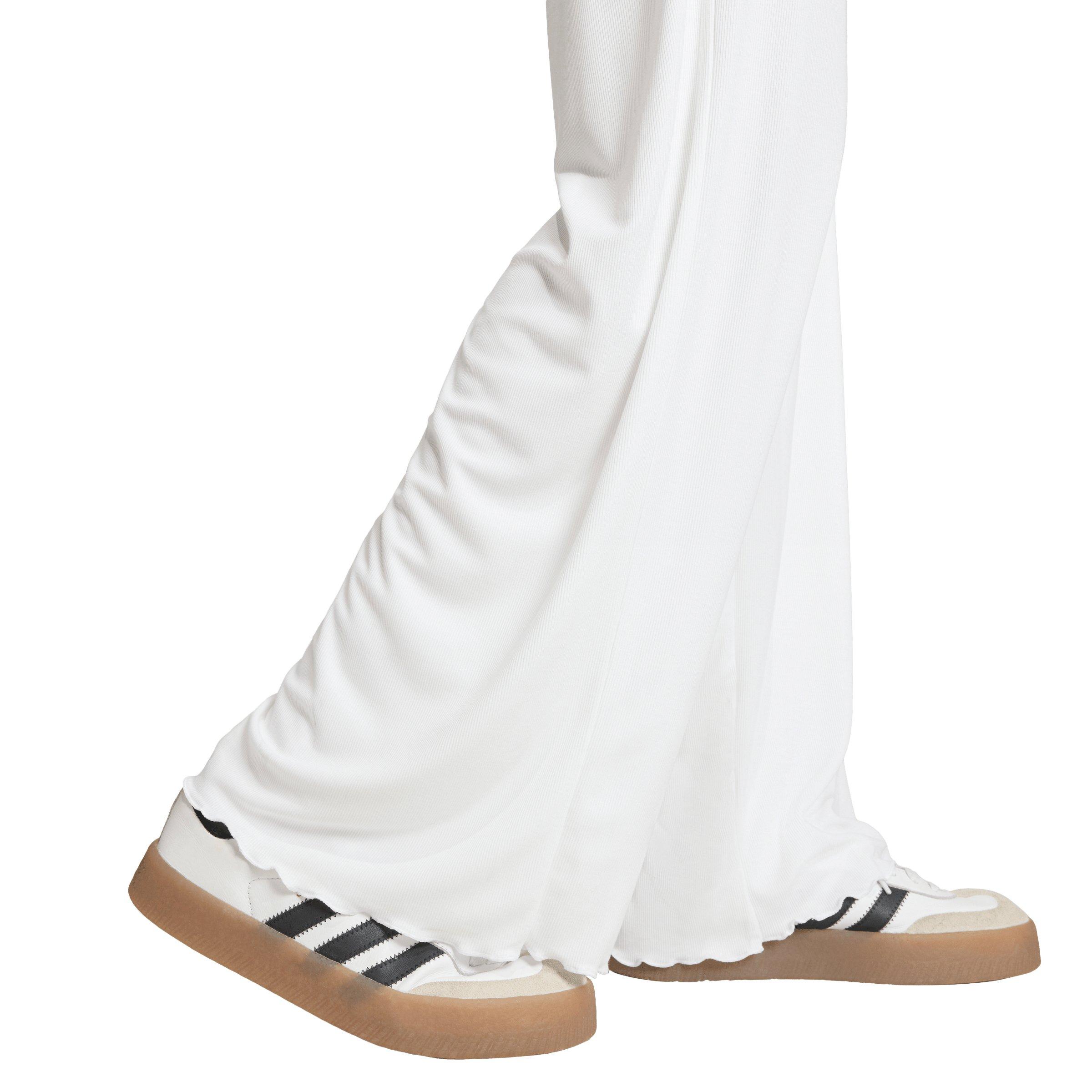 adidas Originals Women's Essentials Scalloped Edge Pants - White - WHITE Thumbnail View 4