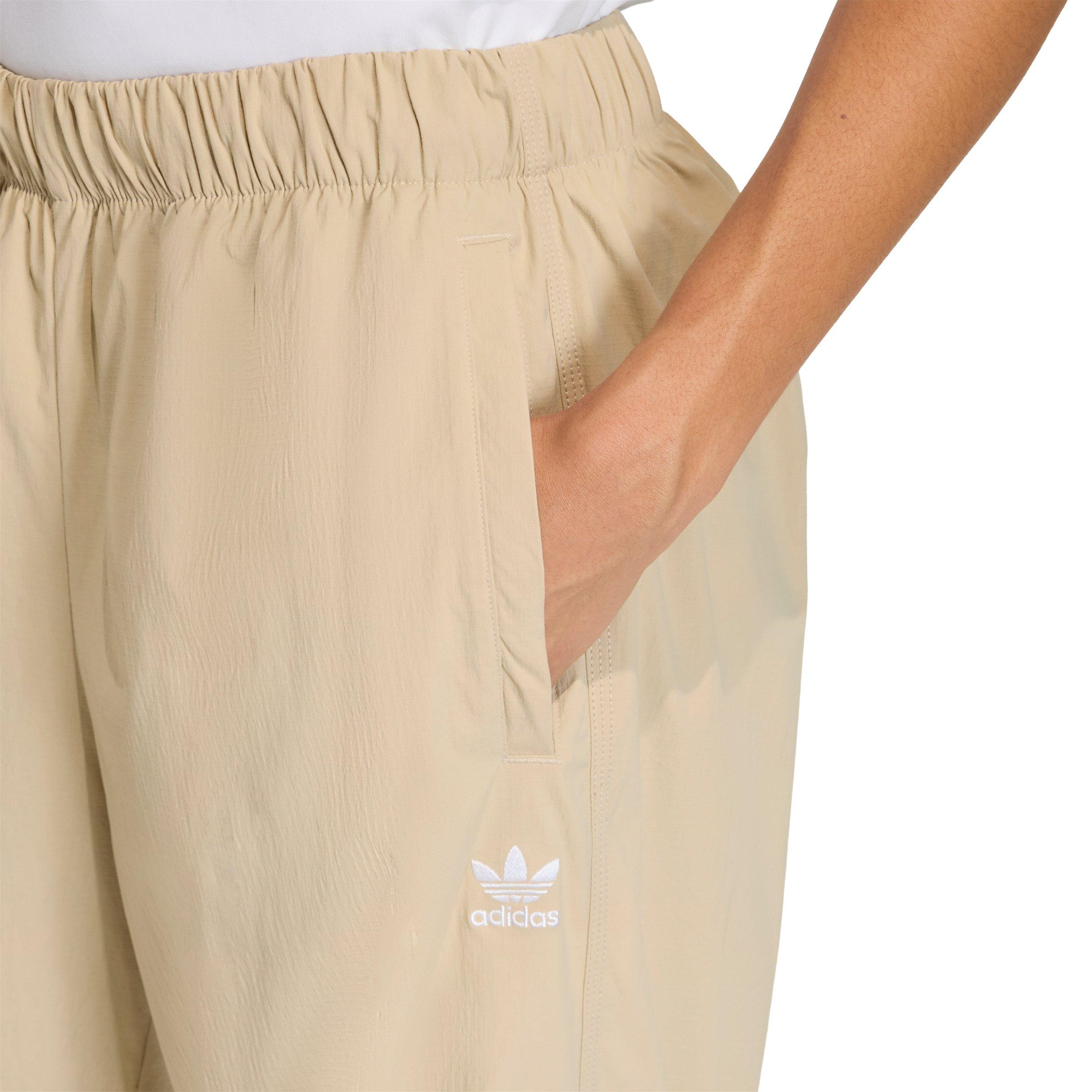 adidas Originals Women's Essentials Ripstop Parachute Pants - Khaki - KHAKI Thumbnail View 4