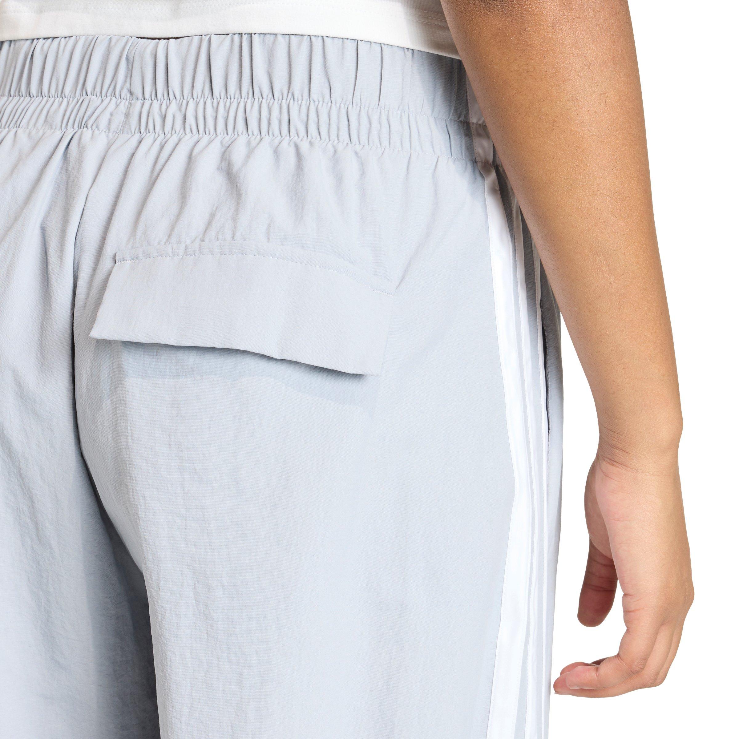 adidas Women's Essentials 3-Stripes Lifestyle Woven Parachute Pants - Silver - SILVER Thumbnail View 3