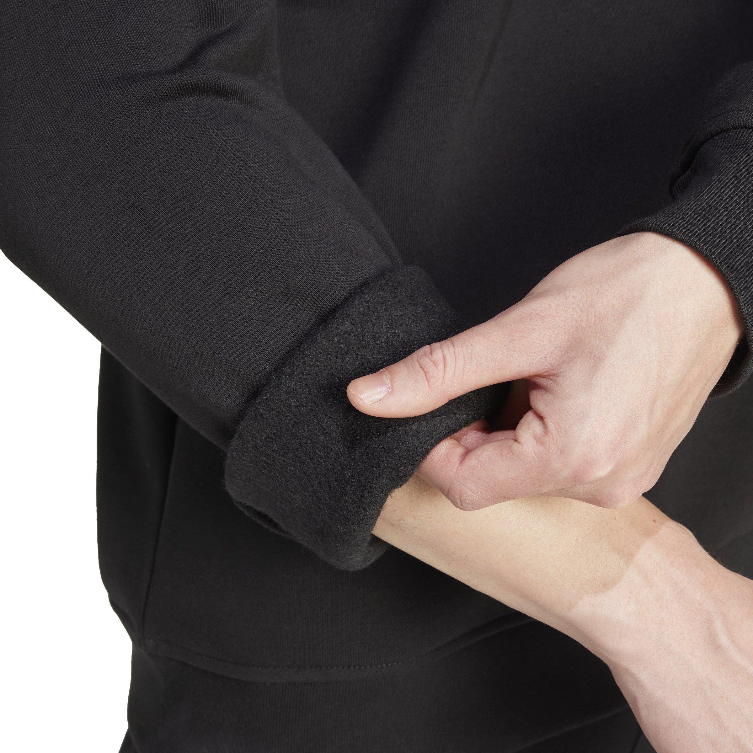 adidas Originals Men's Trefoil Essentials Lifestyle Crew Sweatshirt - Black - BLACK Thumbnail View 4