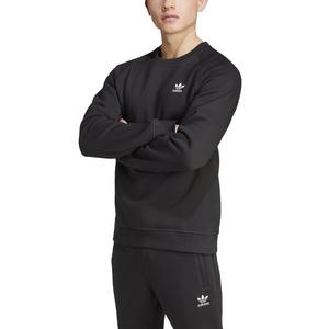 adidas Originals Men's Trefoil Essentials Lifestyle Crew Sweatshirt -Black