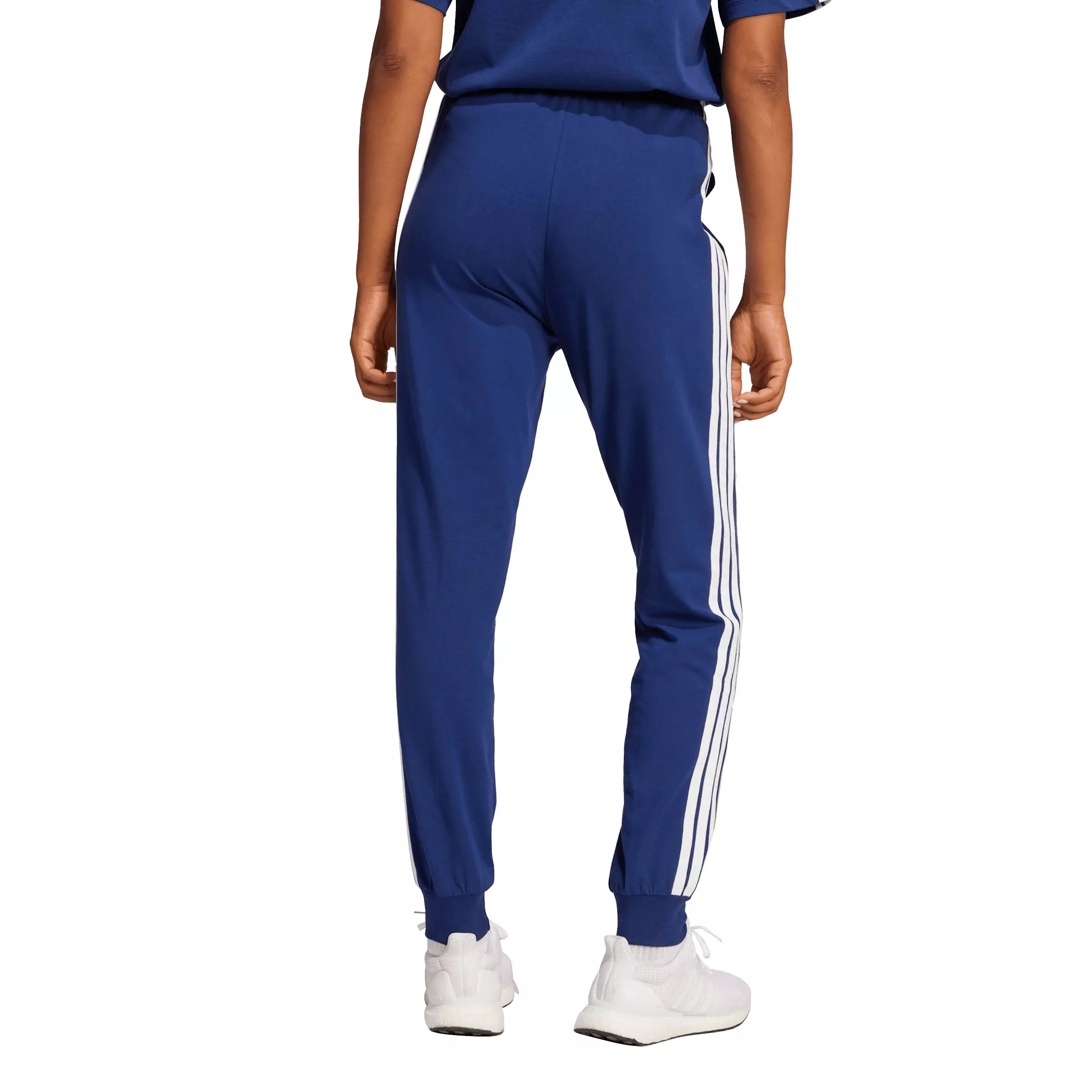 adidas Women's Essentials 3-Stripes Jogger Joggers - Dark Blue - DARK BLUE
