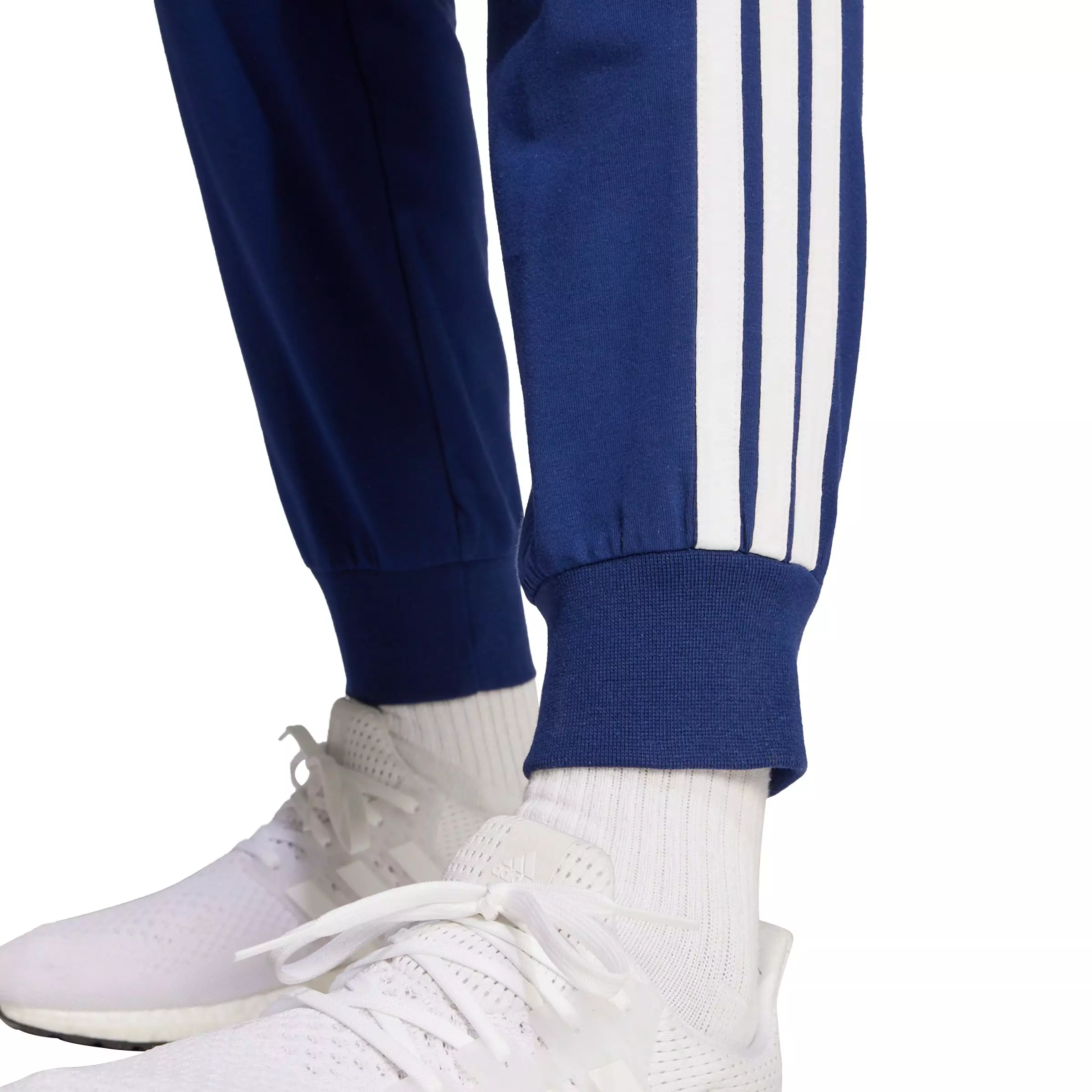 adidas Women's Essentials 3-Stripes Jogger Joggers - Dark Blue - DARK BLUE