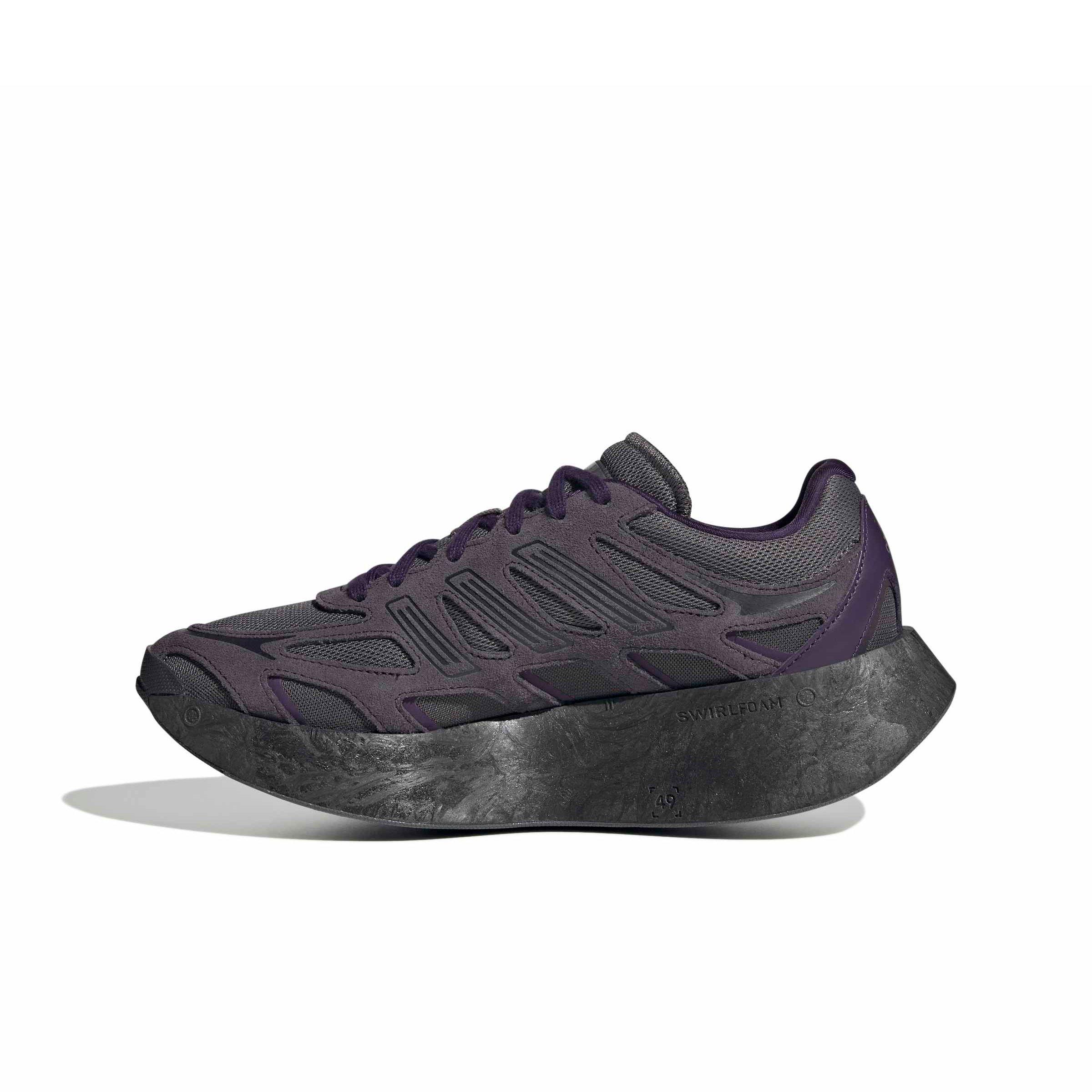 adidas Originals Adizero Aruku "Grey Strata/Aurora Black/Aurora Plum" Women's Shoe - GREY/BLACK/PLUM Thumbnail View 2