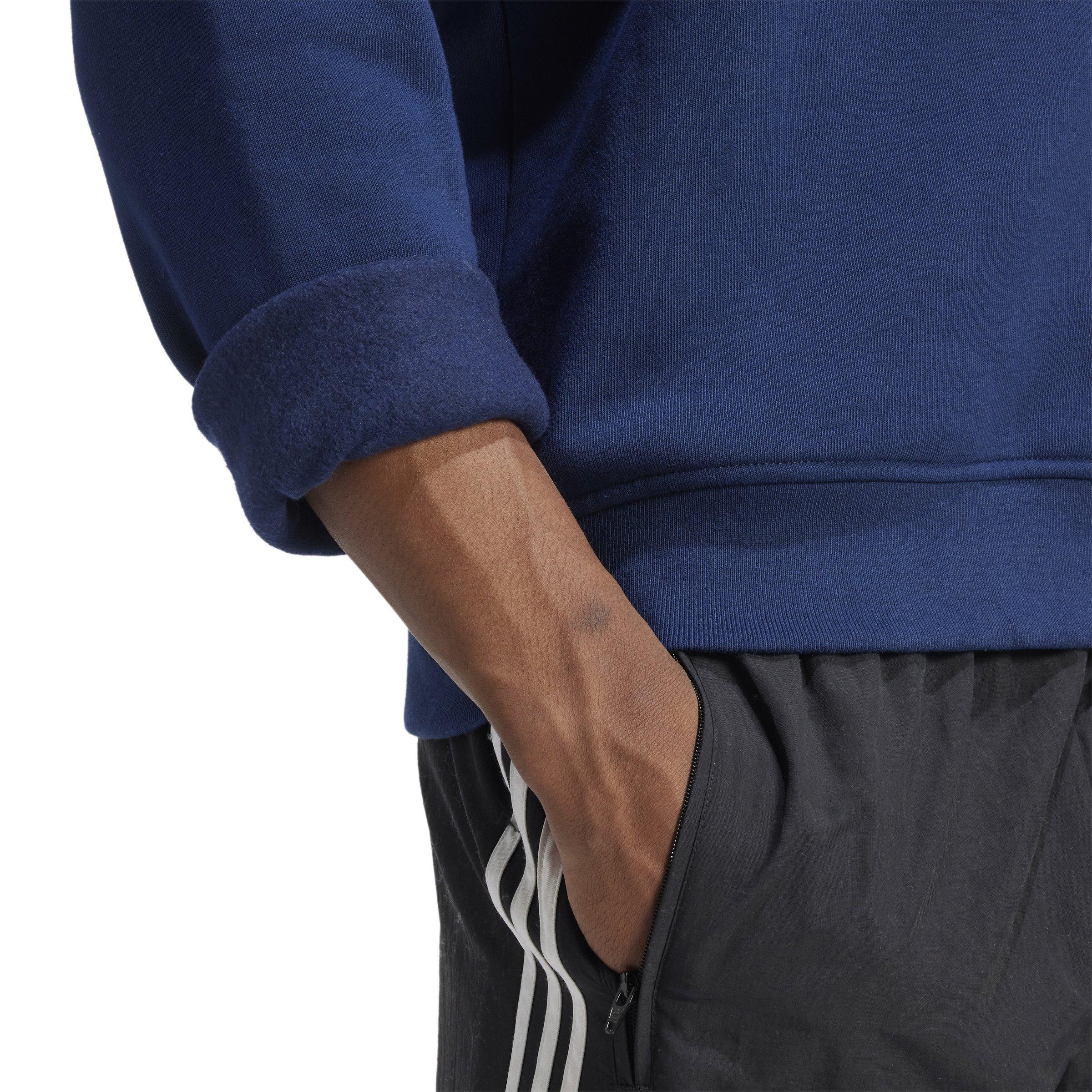 adidas Originals Men's Trefoil Essentials Lifestyle Crew Sweatshirt -Navy - NAVY Thumbnail View 4