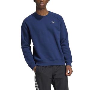 adidas Originals Men's Trefoil Essentials Lifestyle Crew Sweatshirt -Navy