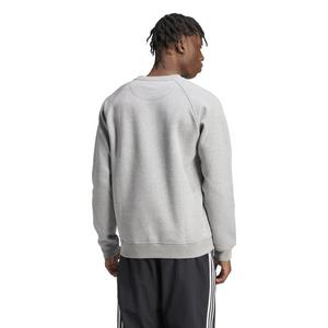 adidas Originals Men's Trefoil Essentials Lifestyle Crew Sweatshirt -Grey