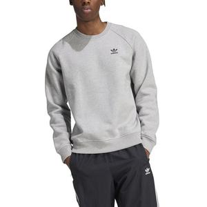 adidas Originals Men's Trefoil Essentials Lifestyle Crew Sweatshirt -Grey