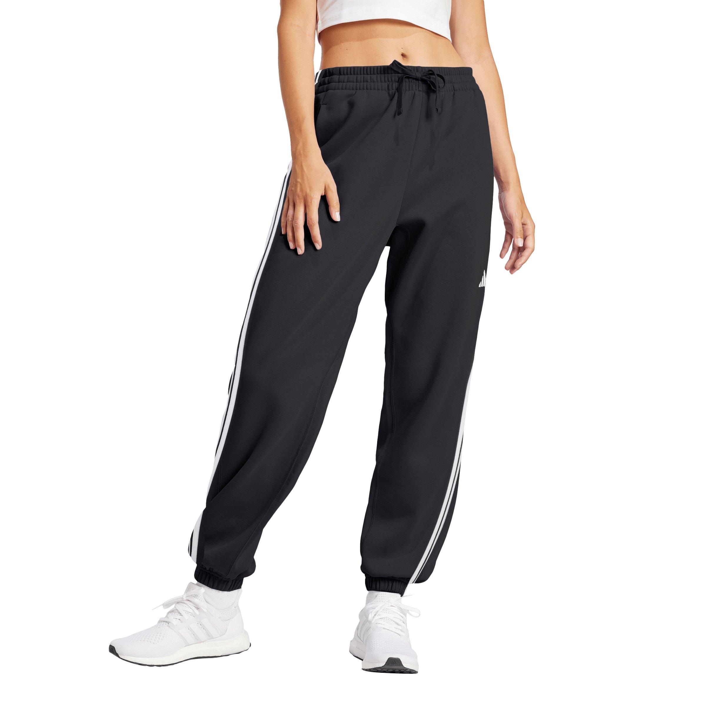 adidas Women's Essentials 3-Stripes French Terry Cuffed Joggers - Black - BLACK Thumbnail View 1