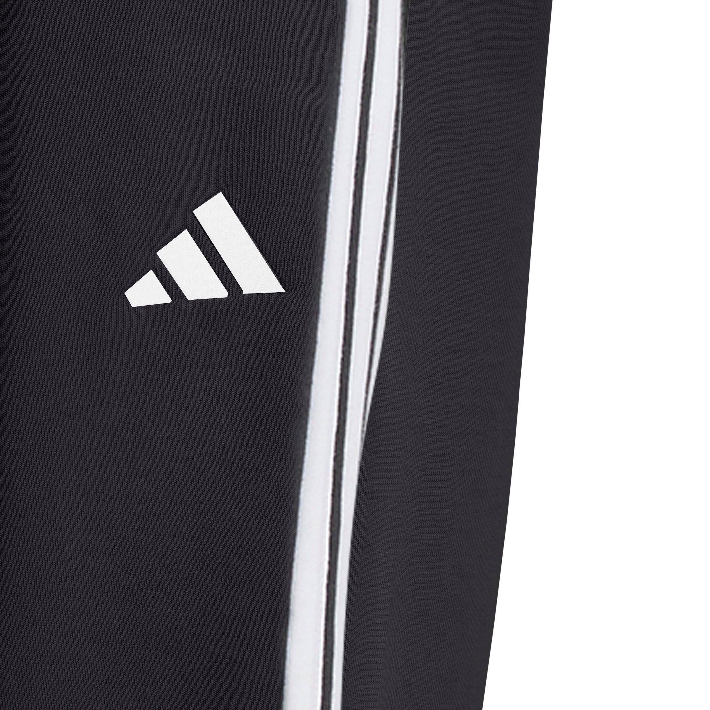 adidas Women's Essentials 3-Stripes French Terry Cuffed Joggers - Black - BLACK Thumbnail View 4